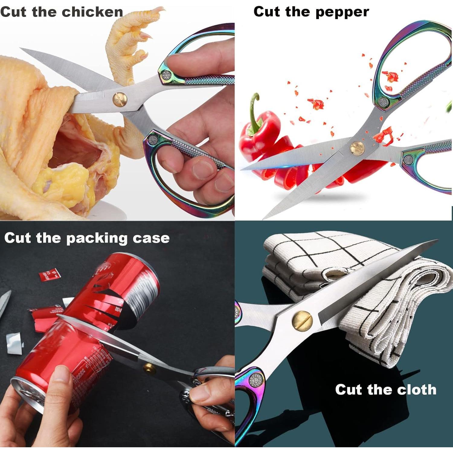 Conjunto de Tijeras de Cocina AUDAMI 2 Pcs Acero Inoxidable