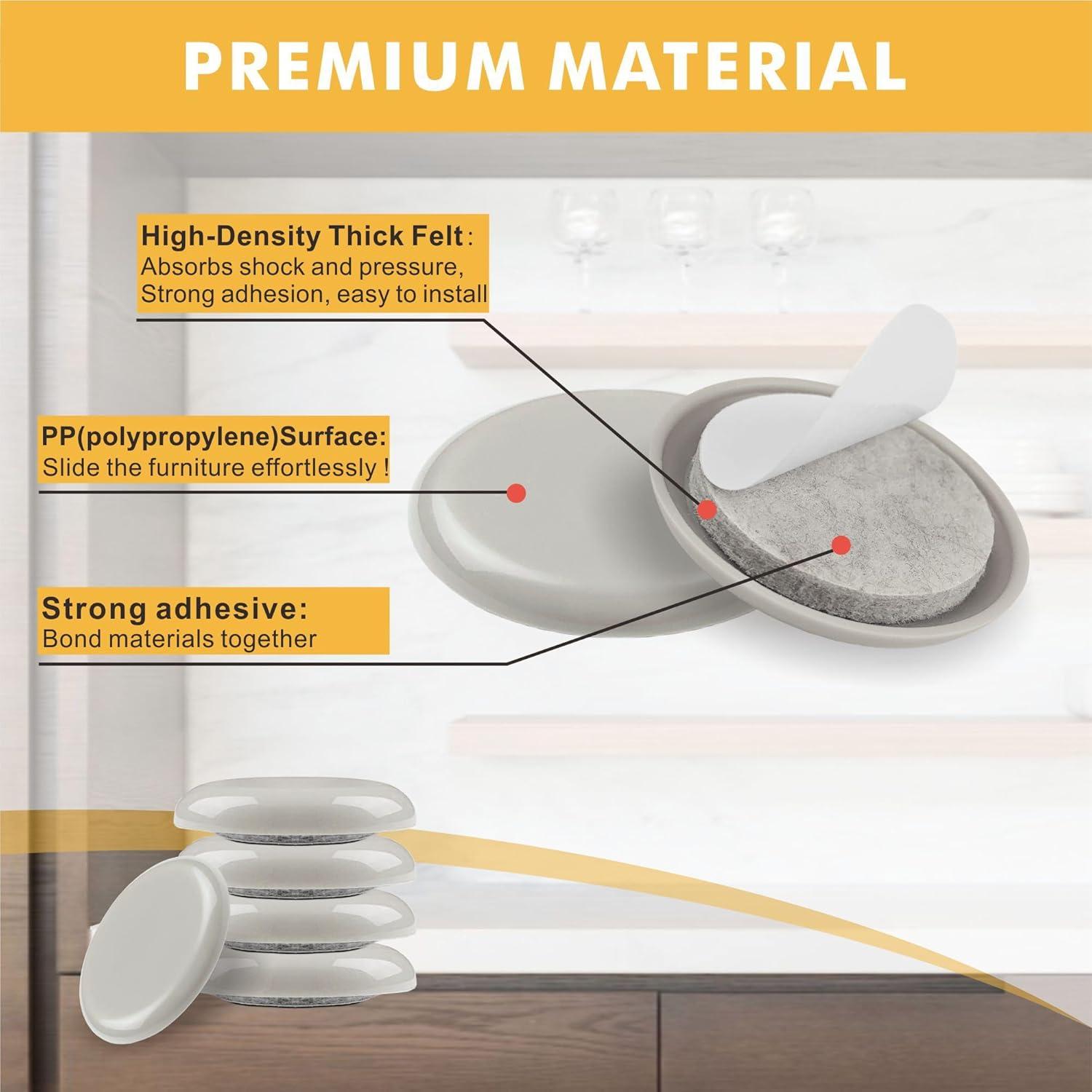 Deslizadores de Muebles Autoadhesivos Wizard Sliders 4.4 cm - 36 Pcs