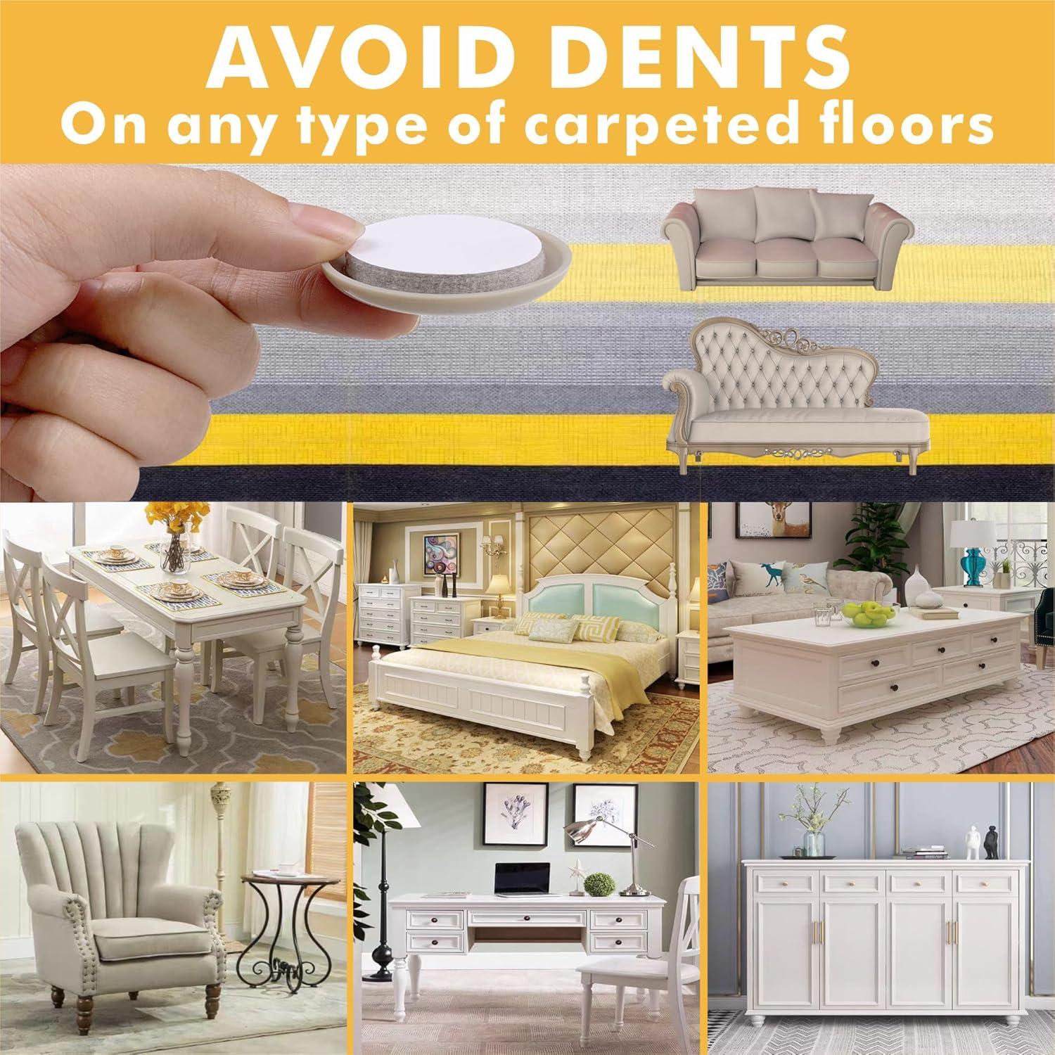 Deslizadores de Muebles Autoadhesivos Wizard Sliders 4.4 cm - 36 Pcs