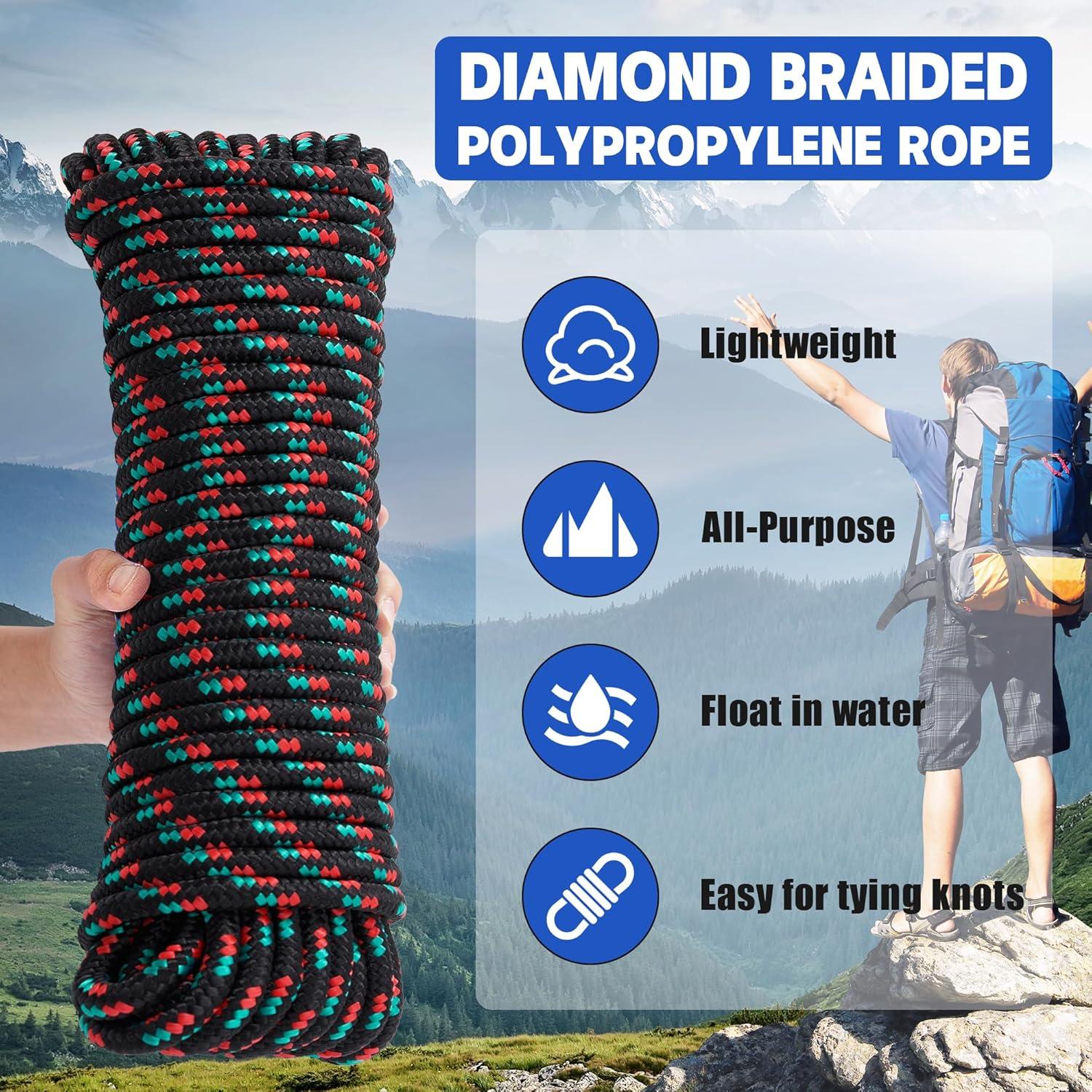 Cuerda Trenzada de Polipropileno SDLTHR 10 mm x 30.48 m Negra