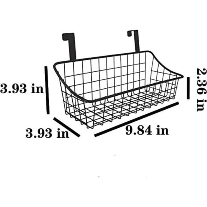 Cesta de Almacenamiento LeleCAT Negra 25x10x10 cm con Gancho