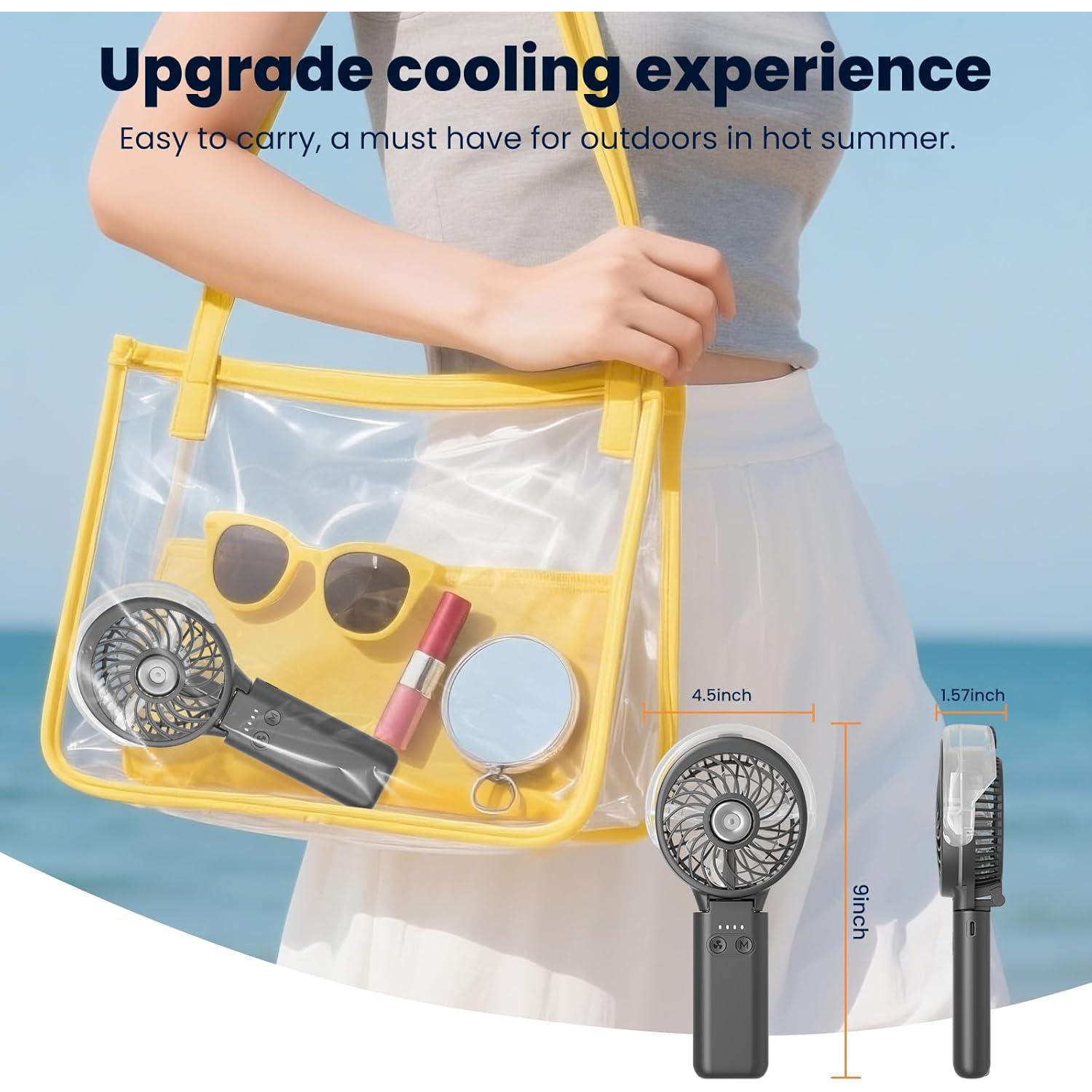 Ventilador de Mano Recargable HandFan HF318D Negro 5200mAh