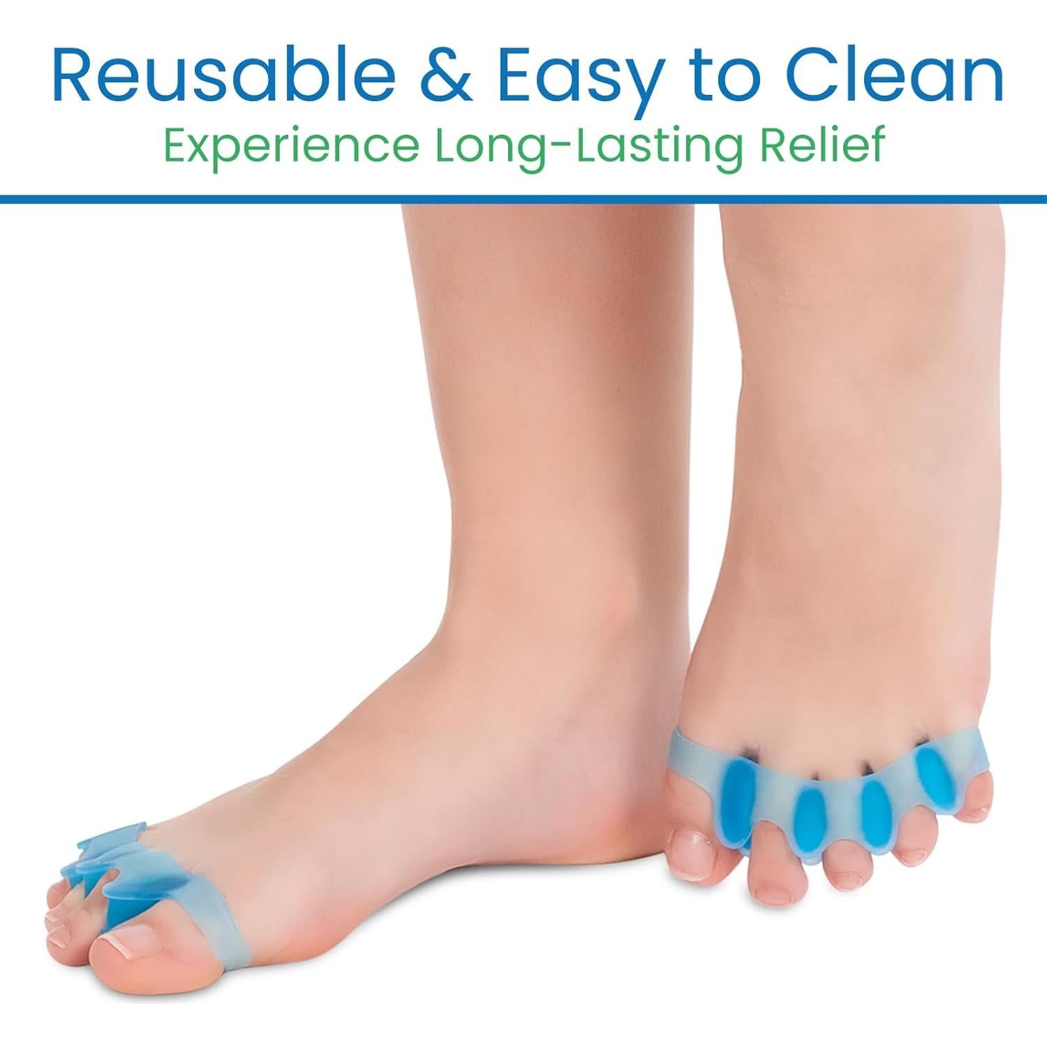 Separadores de Dedos ViveSole - Gel Silicona Grande (4 PCS)