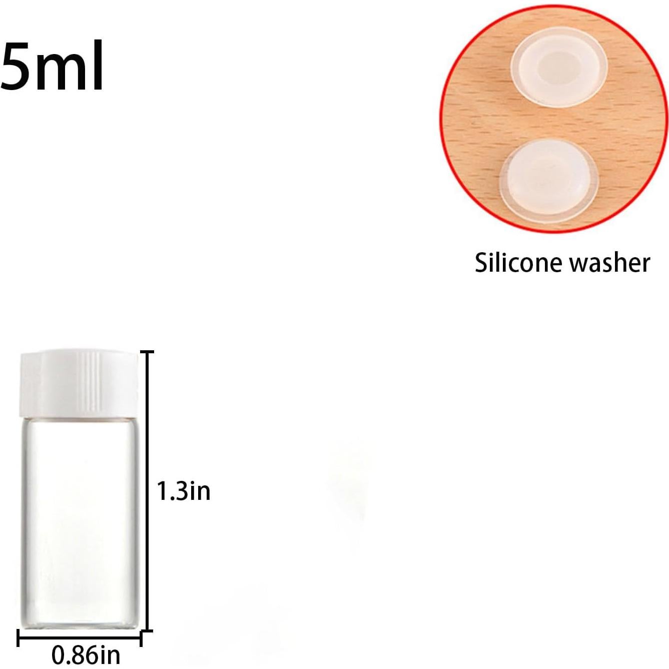 Viales de vidrio 5ml BKMAMLAB 20pcs a prueba de fugas