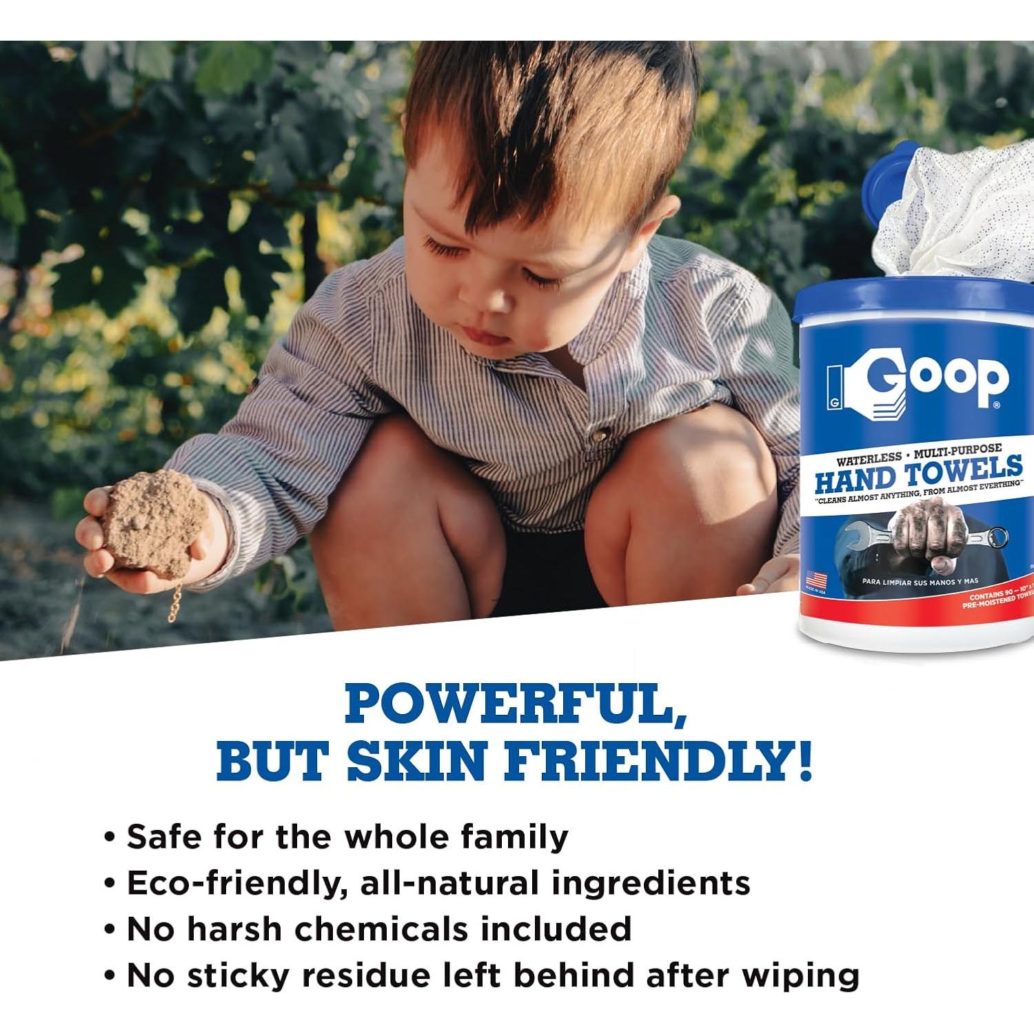 Toallitas Limpiadoras de Manos Goop - 90 Unidades - 25.4x30.5 cm