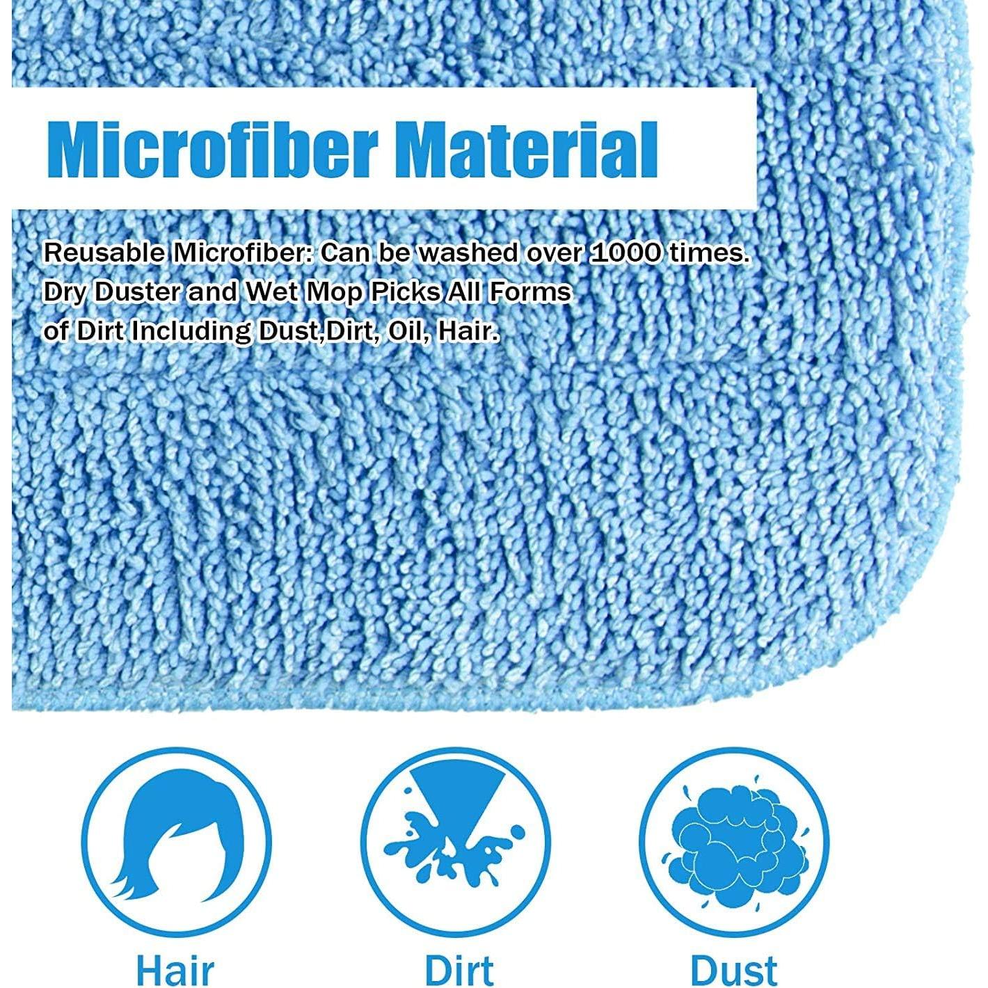 Paquete de 6 Paños de Mopa de Microfibra HOMEE 45.72x15.24cm Azul