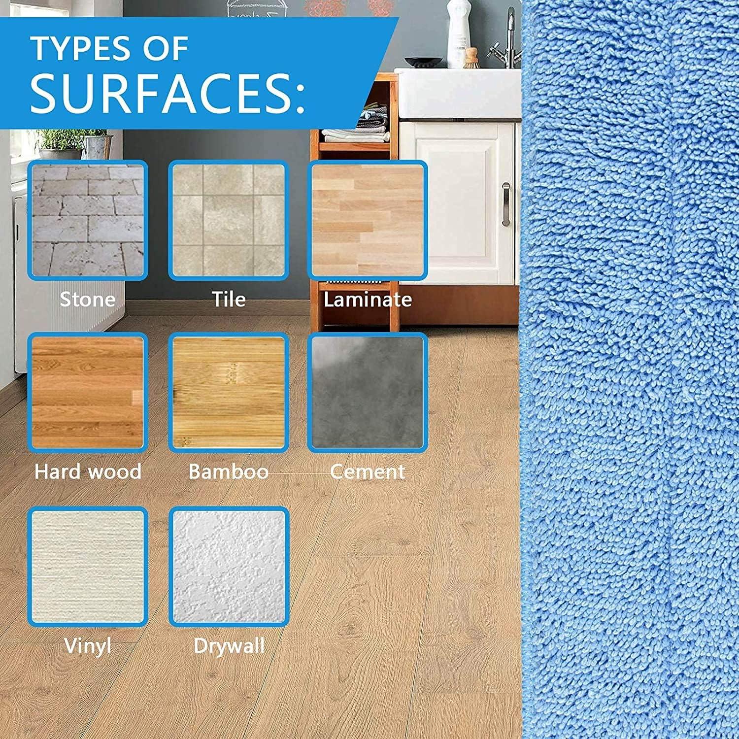 Paquete de 6 Paños de Mopa de Microfibra HOMEE 45.72x15.24cm Azul