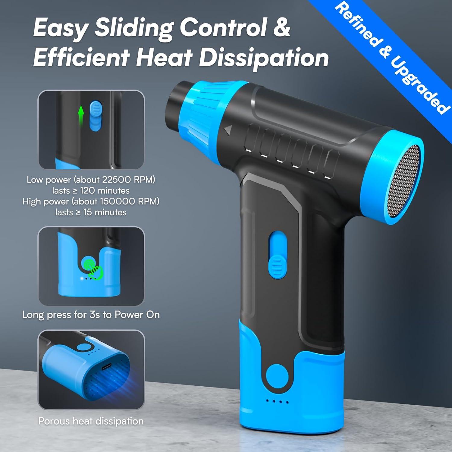 Soplador de Aire Comprimido Eléctrico FREETIM J02-B 150000 RPM