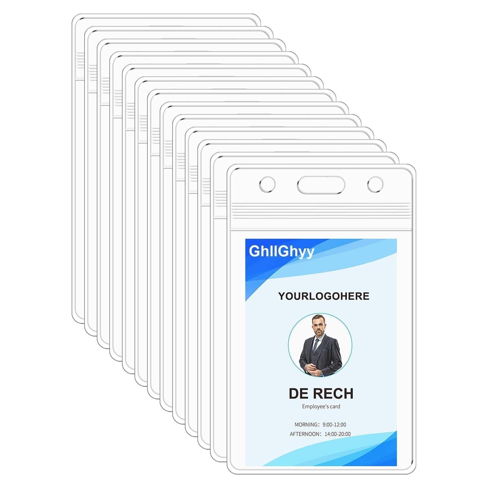 Paquete de 6 Sujetadores de Identificación PVC Transparente 7.1x9 cm