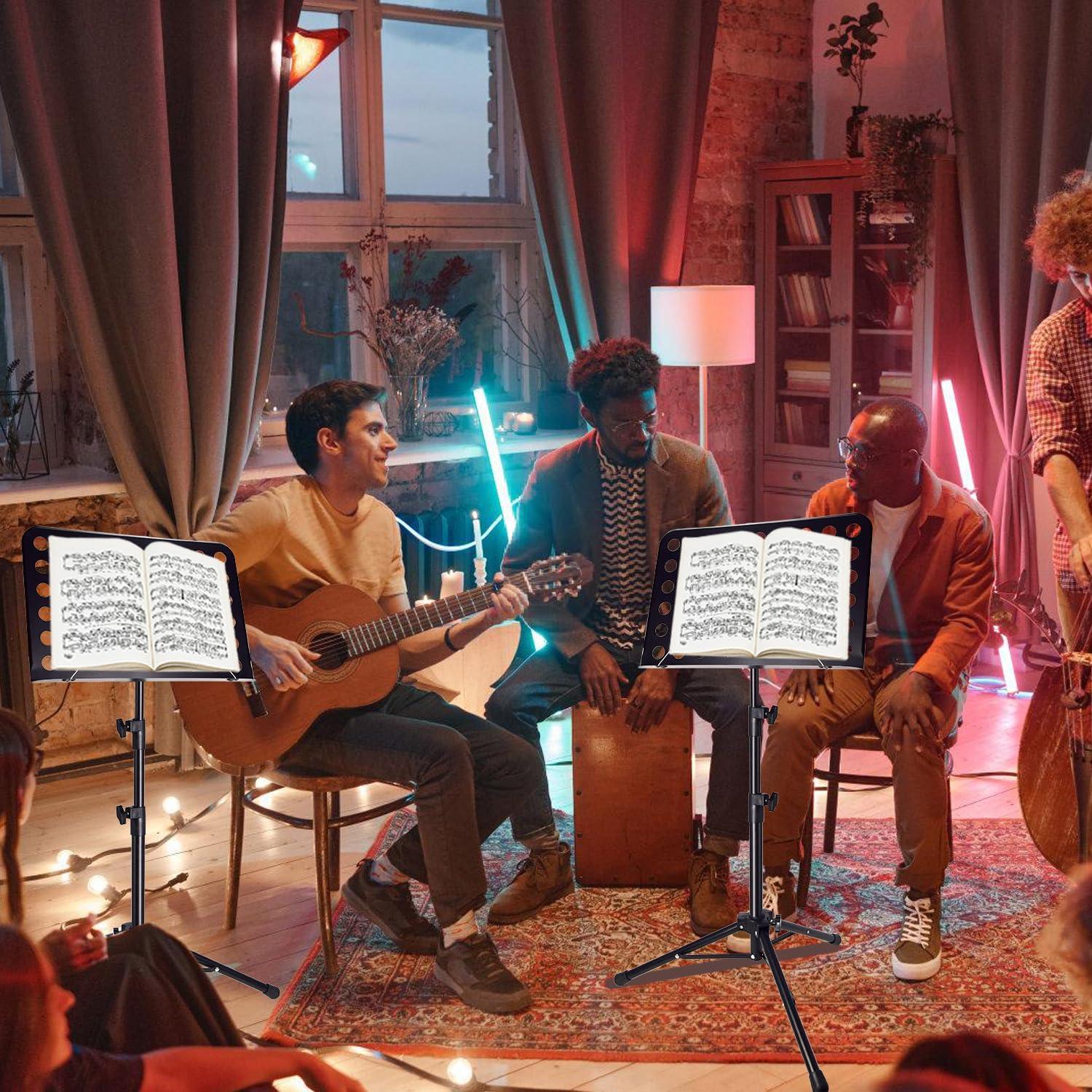 Atril de Partituras Tialero con Luz y Soporte Teléfono 84-145cm