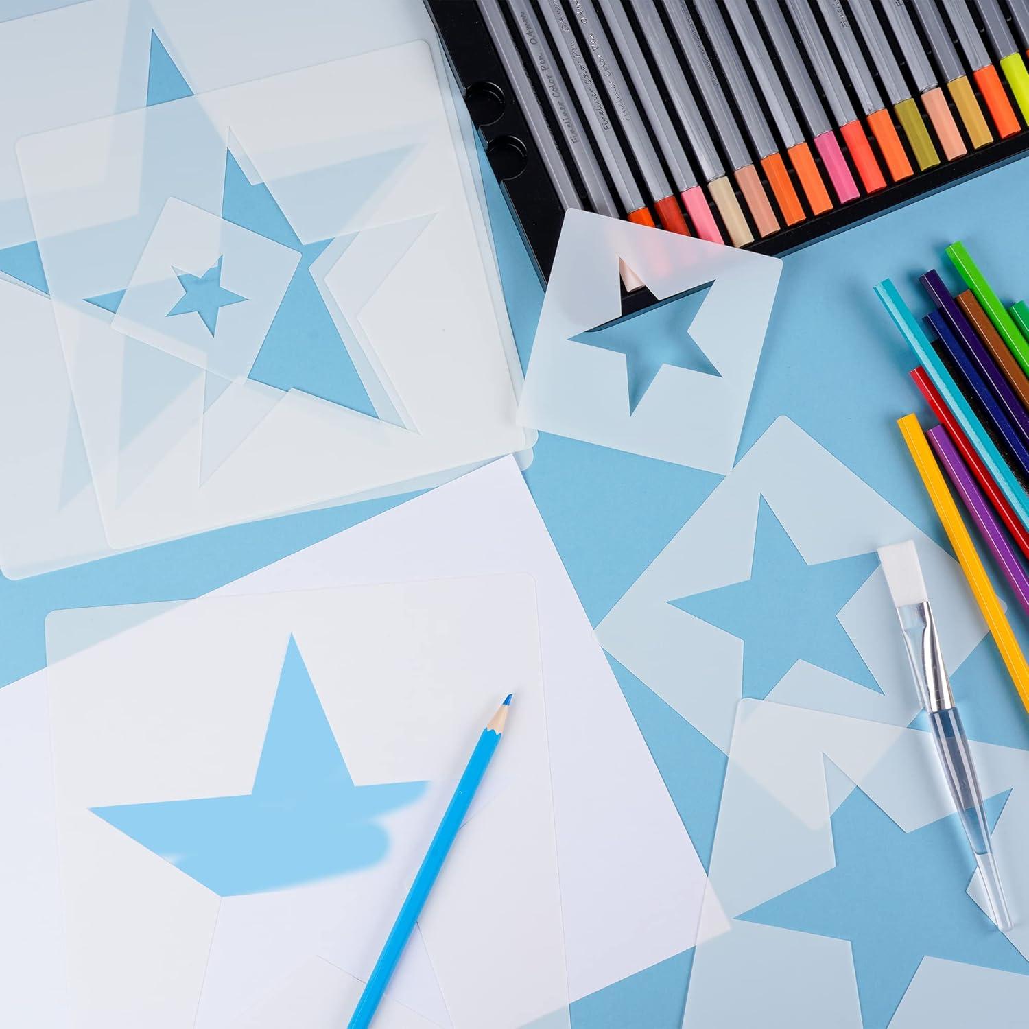 Plantilla de Estrella Grande Daomong 25x25 cm Reutilizable