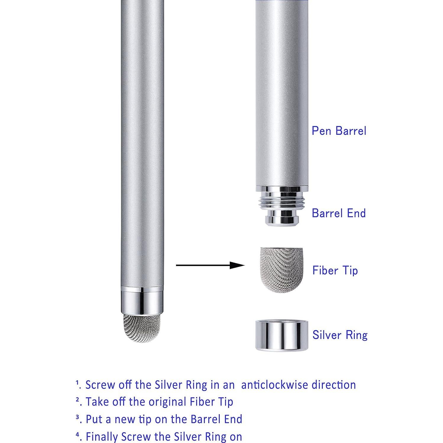 Stylus 4 Pcs CCIVV Punta de Fibra Reemplazable 127mm