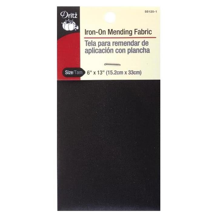 Cinta de reparación Dritz 15x33 cm negra para planchar