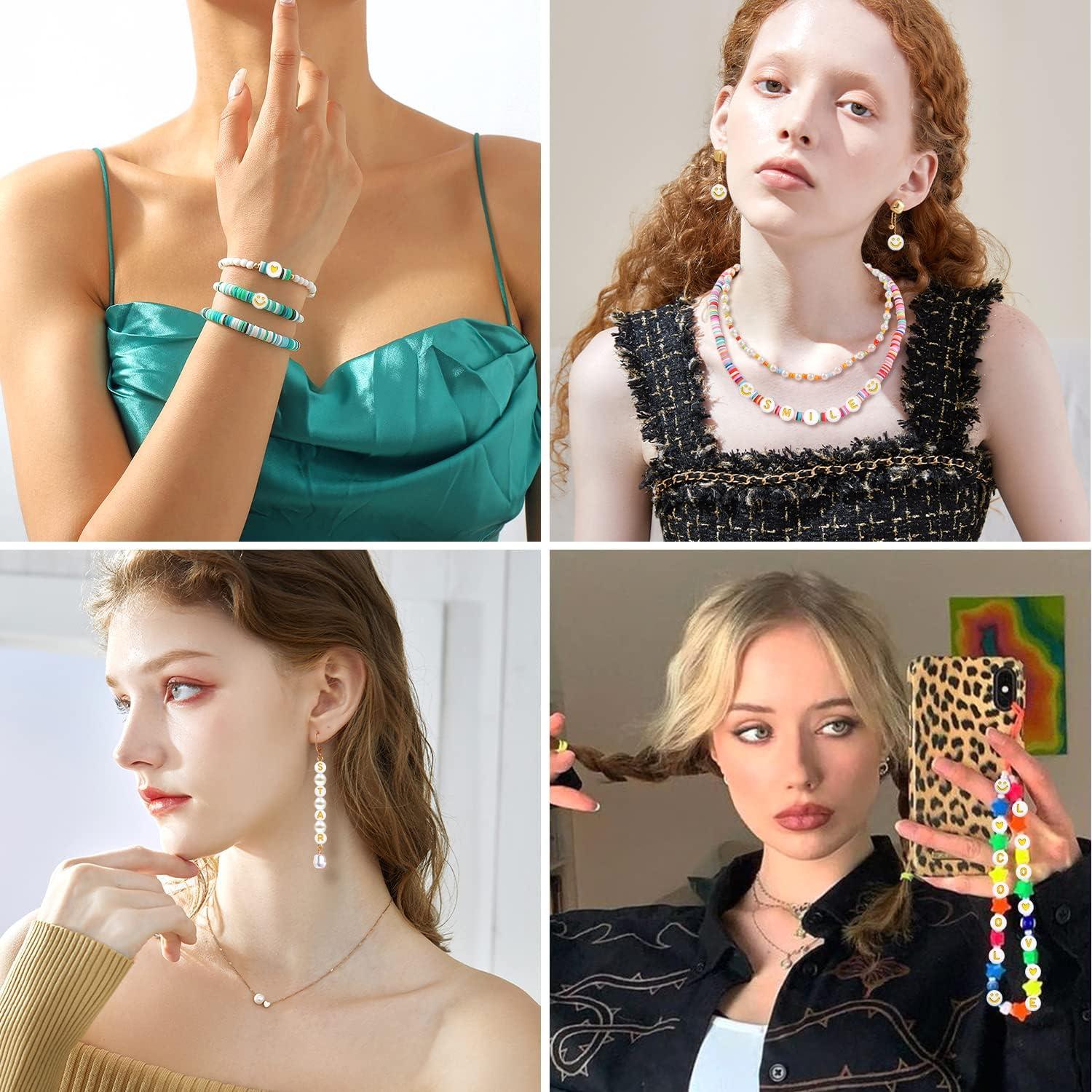 XIMISHOP 1400 Cuentas Acrílicas Letras Doradas A-Z para Joyas