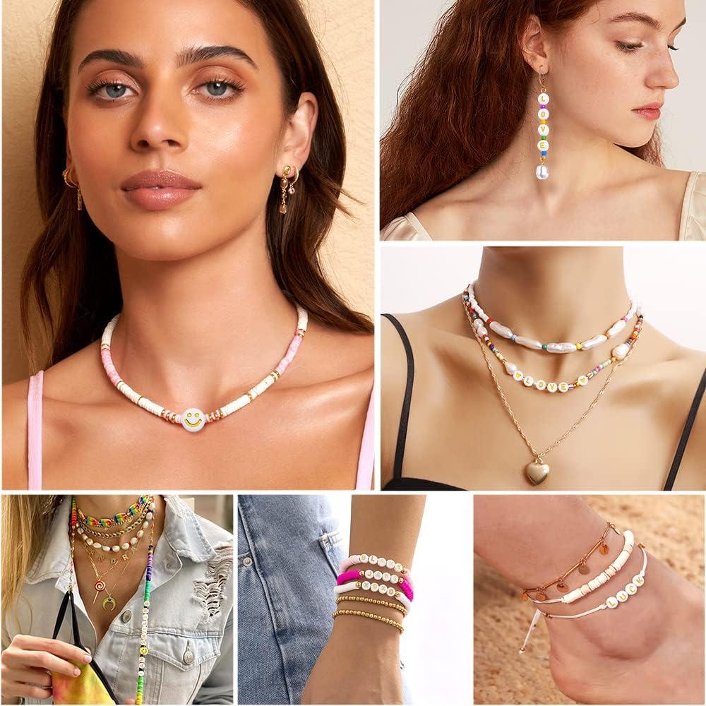 XIMISHOP 1400 Cuentas Acrílicas Letras Doradas A-Z para Joyas