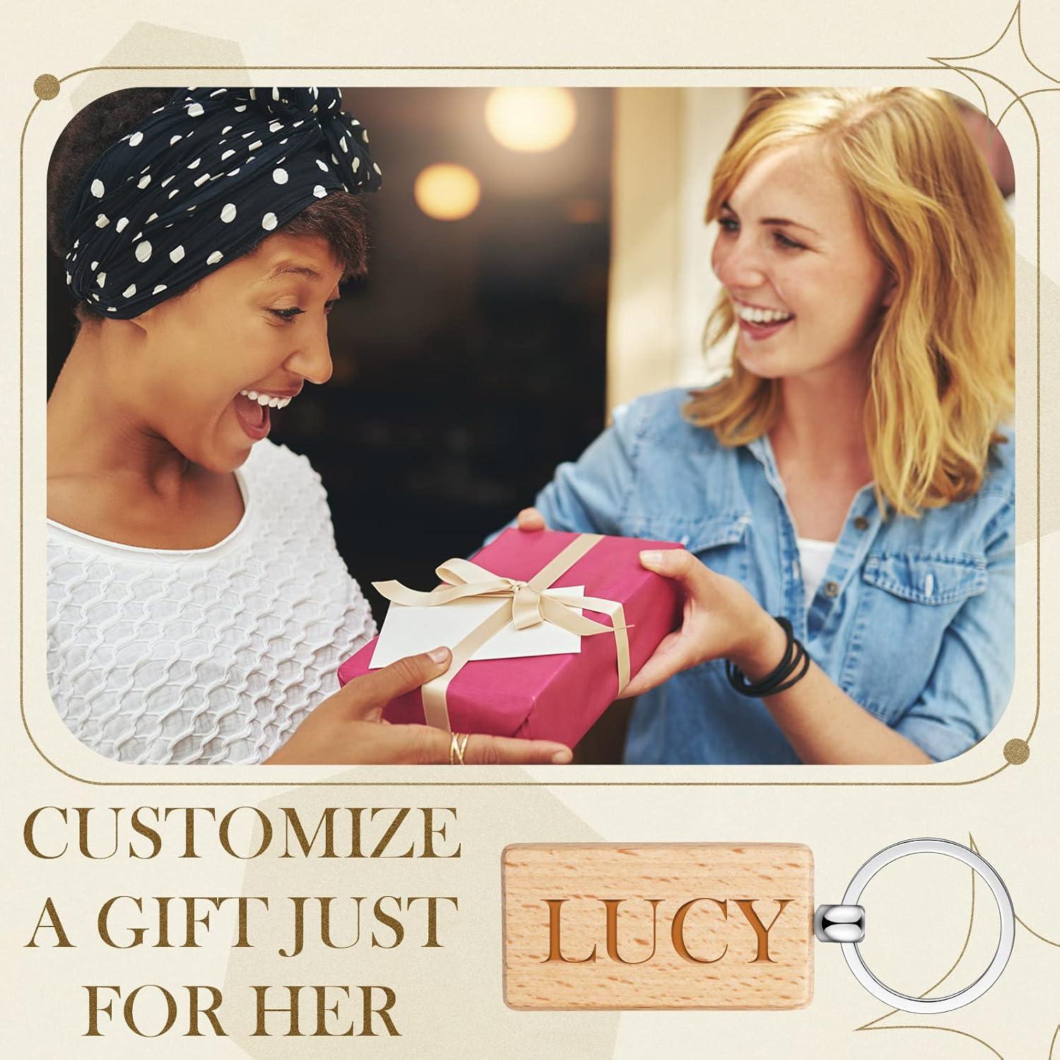 Llaveros de Madera en Blanco Yinkin 100 Pcs para DIY