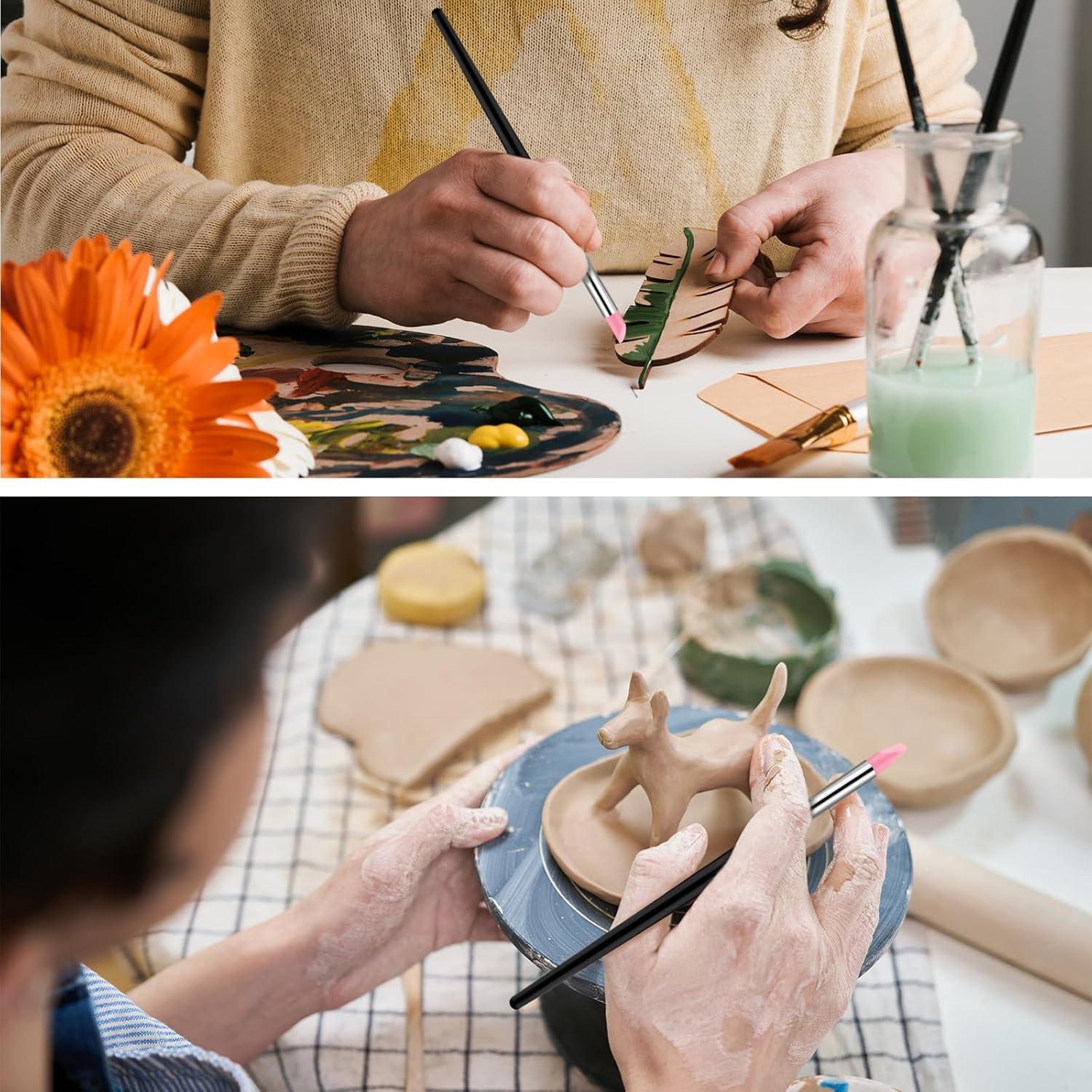 5 Pinceles de Silicona para Resina Lusofie 20cm Alta Calidad