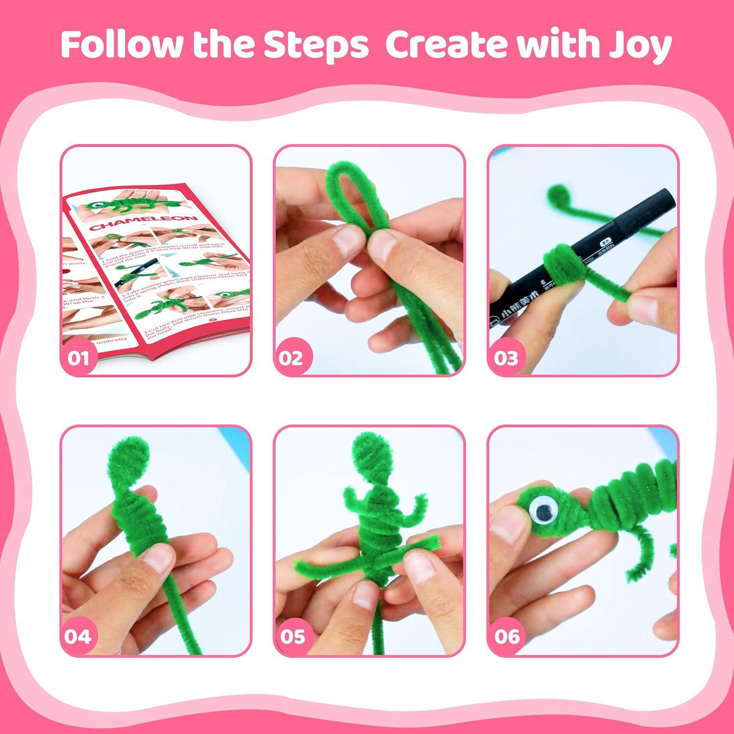 200 Limpiapipas Chenille Negros Tiehuoxia para Manualidades