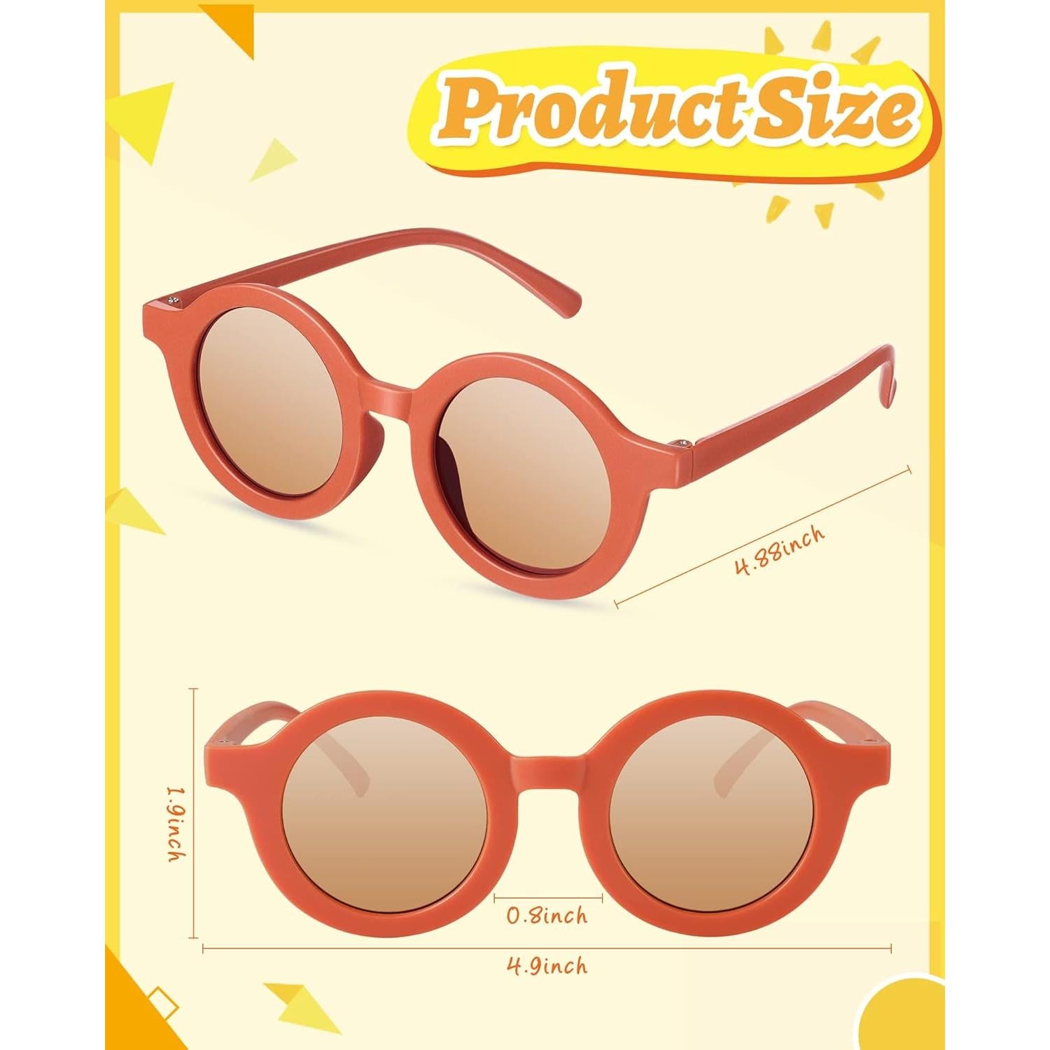 Conjunto de 6 Gafas de Sol Redondas para Niños Frienda