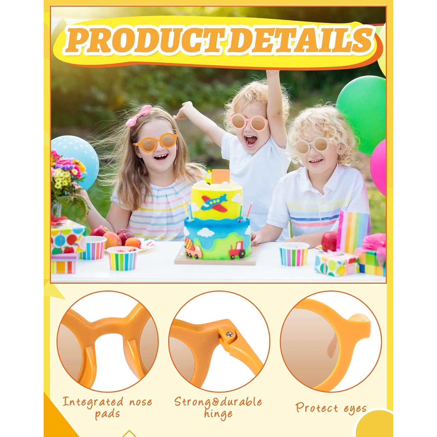 Conjunto de 6 Gafas de Sol Redondas para Niños Frienda