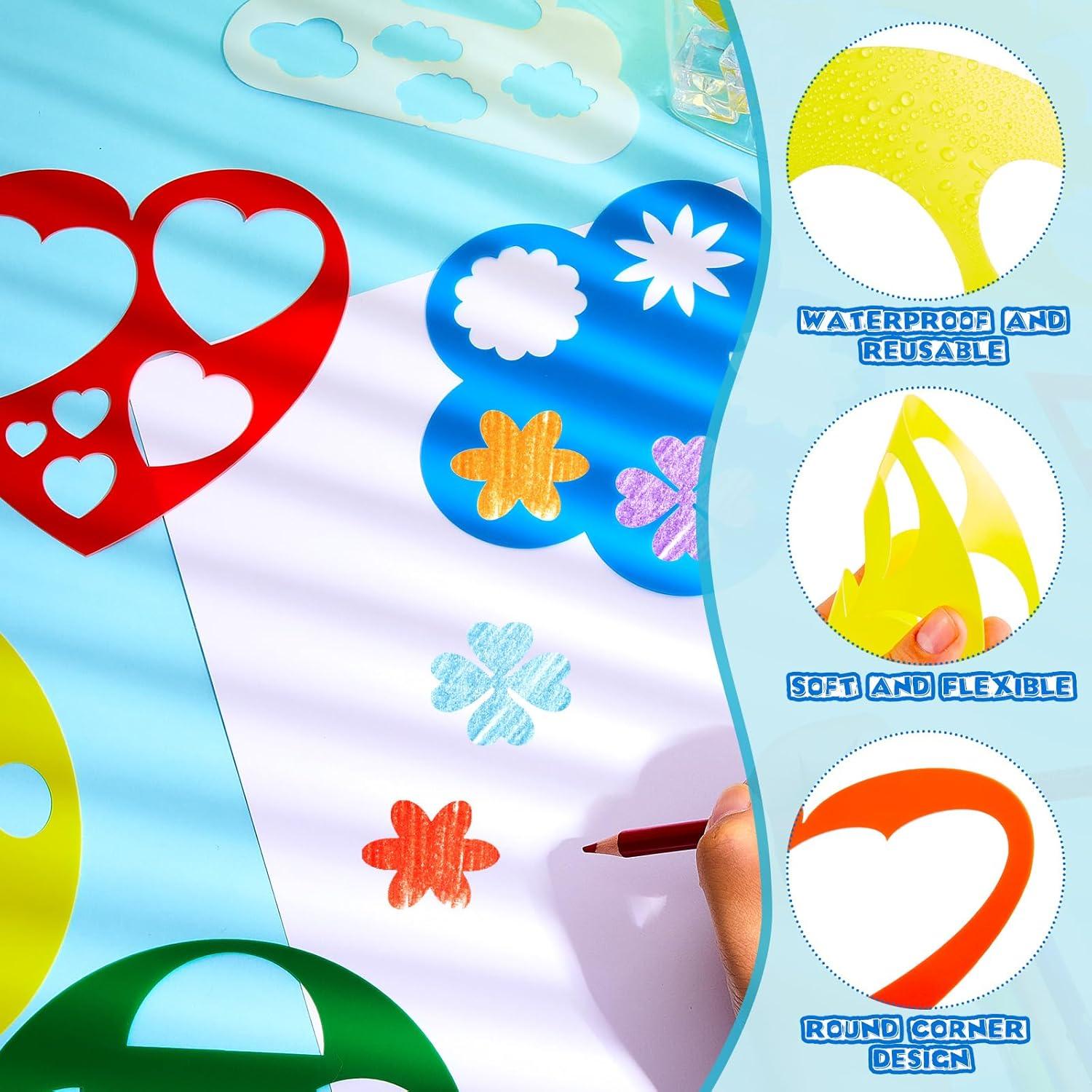 Juego de Plantillas Geométricas Tenare 12 Piezas 12.4x13cm