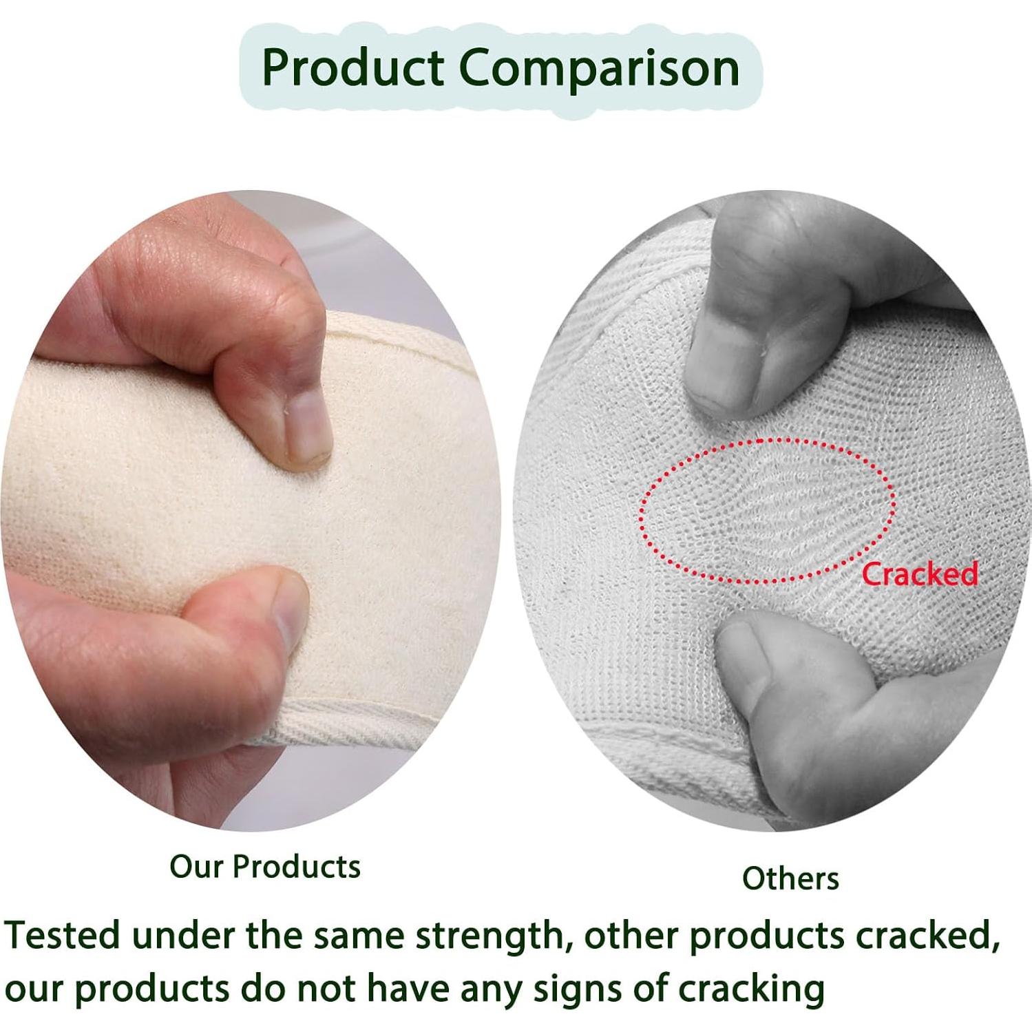 Juego de Luffa Natural JouiiSiYa 3 Piezas Exfoliador Ducha