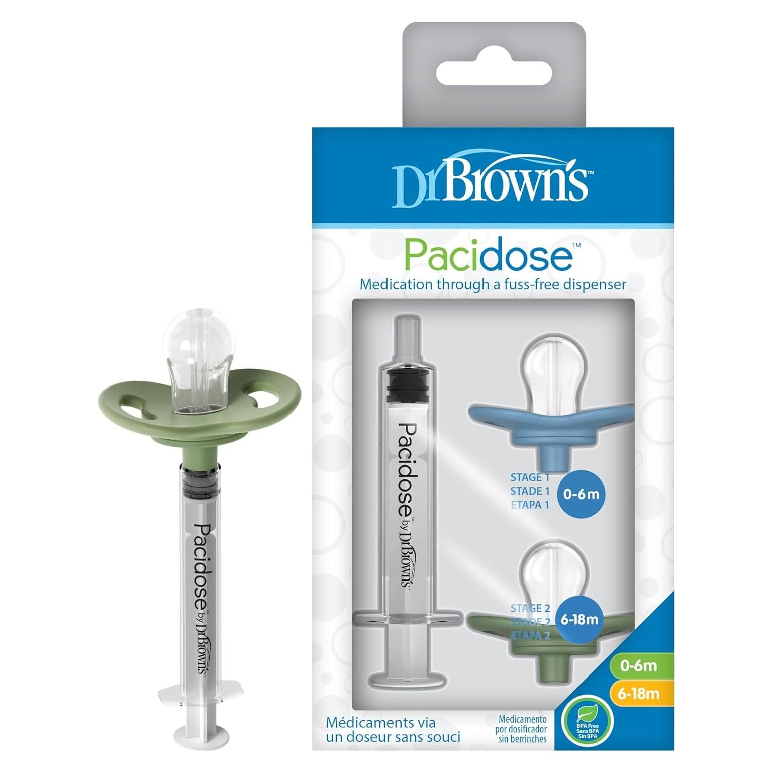 Dispensador de Medicina Líquida Dr. Brown Pacidose 0-6m y 6-18m