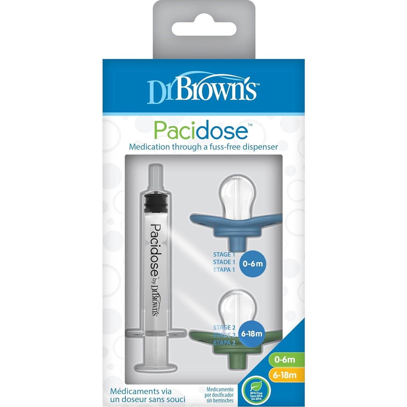 Dispensador de Medicina Líquida Dr. Brown Pacidose 0-6m y 6-18m