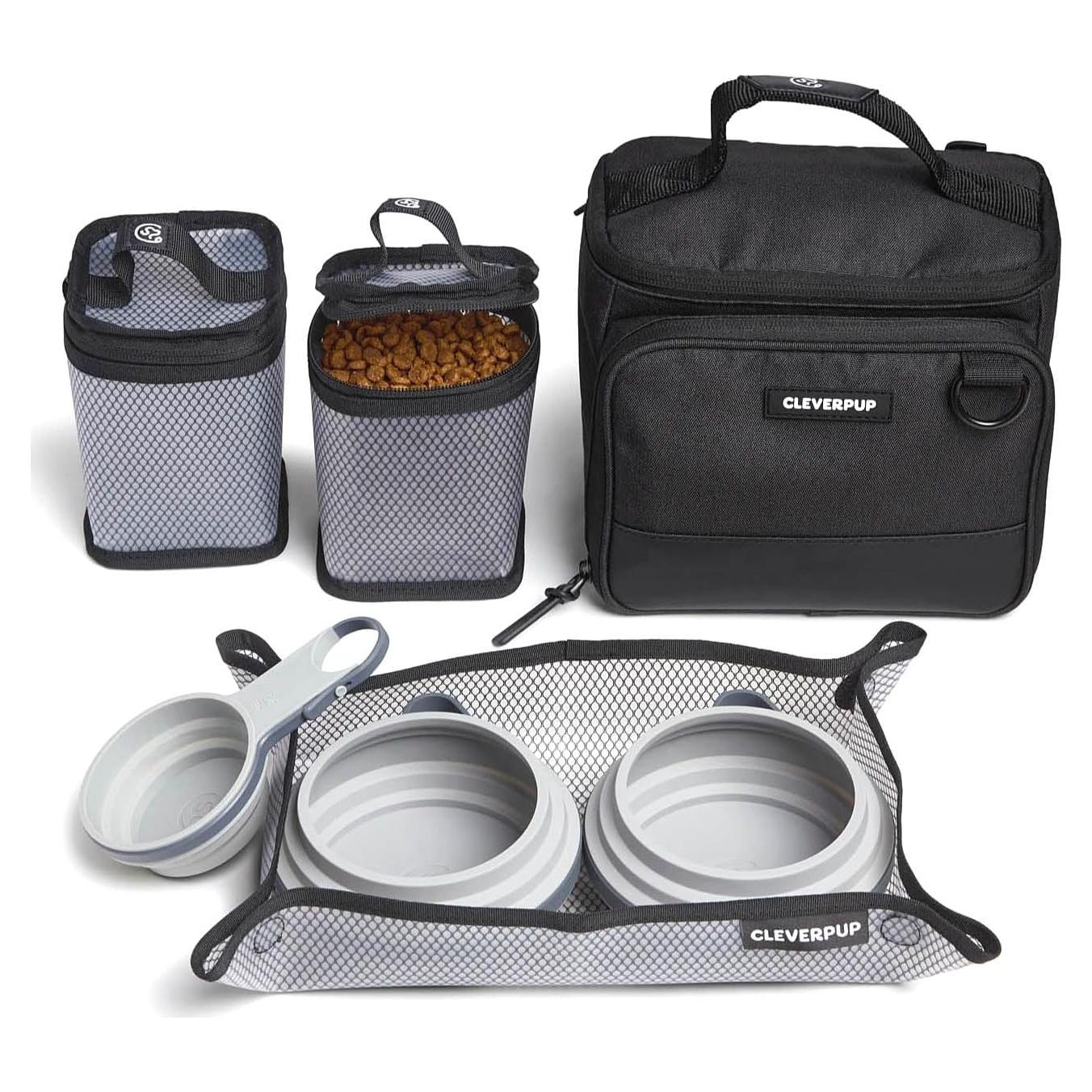 Kit de Viaje para Perros Cleverpup 7 Piezas Grafito