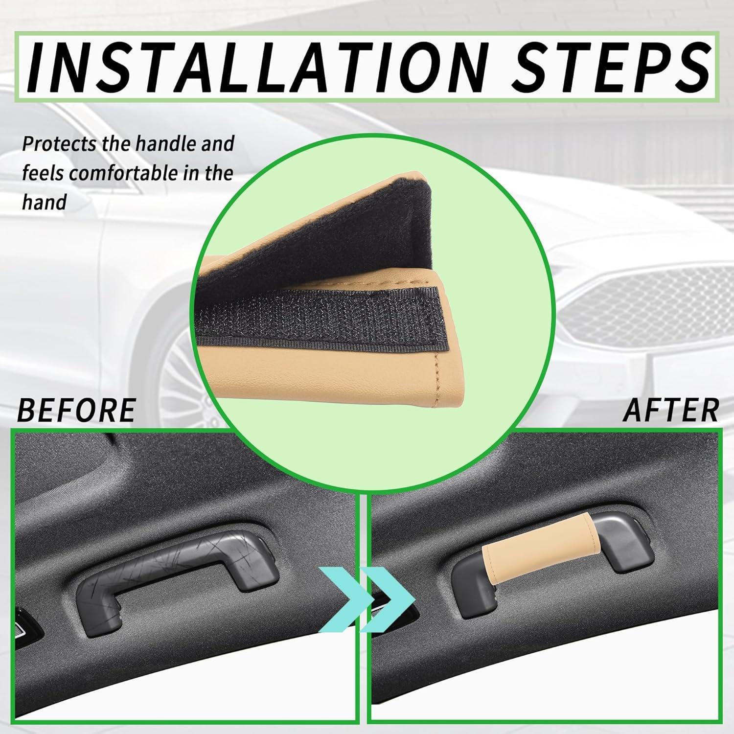 Protector de Manija de Puerta de Coche Carleef 2 Piezas Beige