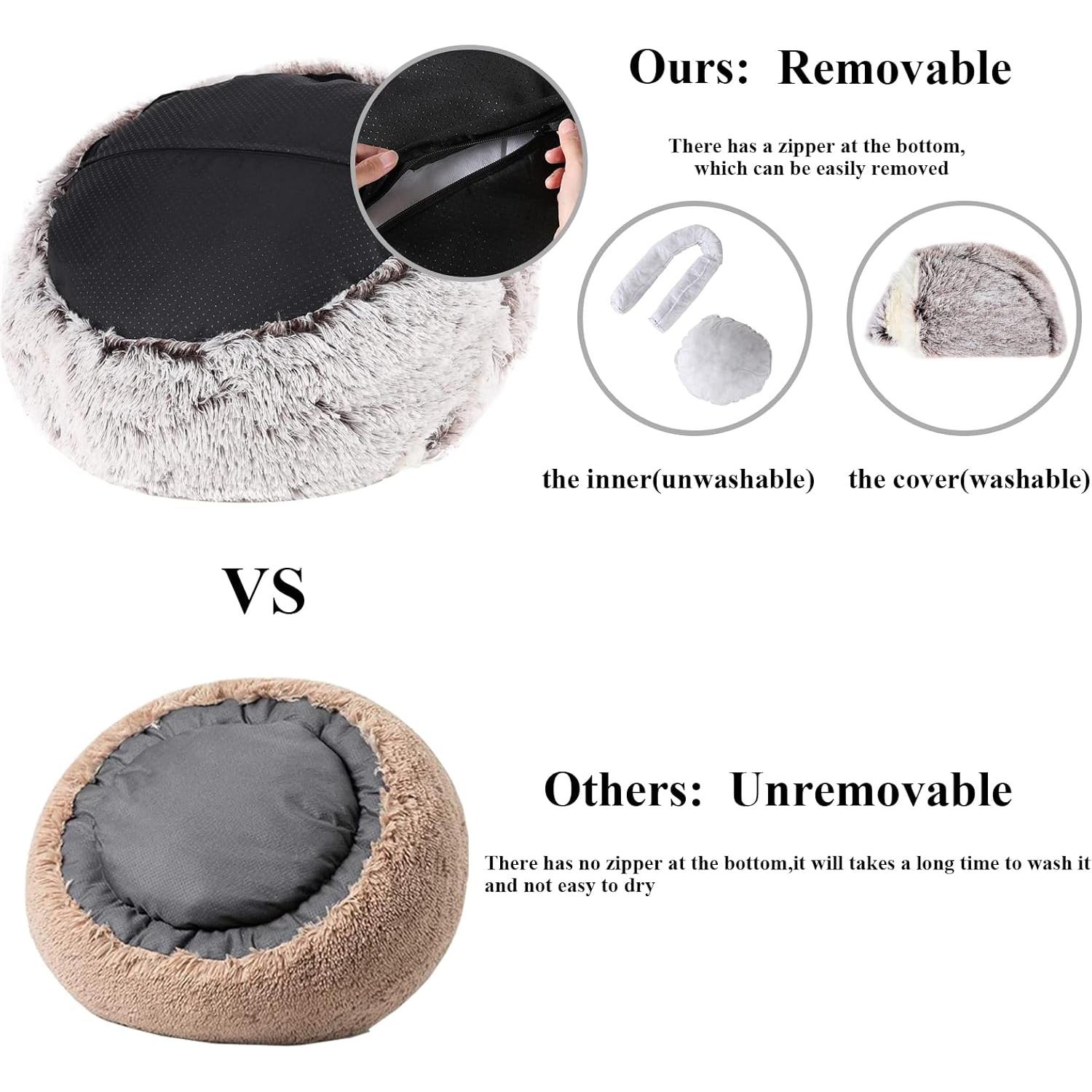 Cama Redonda para Mascotas MADDEMCUTE 20x20cm Lavable Antideslizante