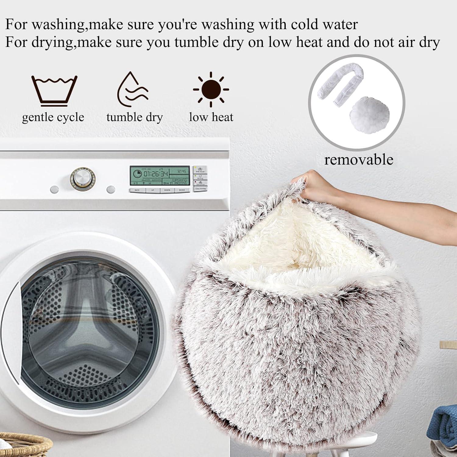 Cama Redonda para Mascotas MADDEMCUTE 20x20cm Lavable Antideslizante