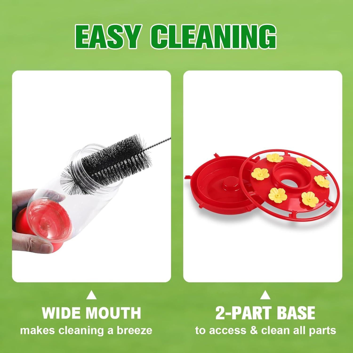 Alimentador de Colibrí Hpewi 0.64L Rojo a Prueba de Fugas