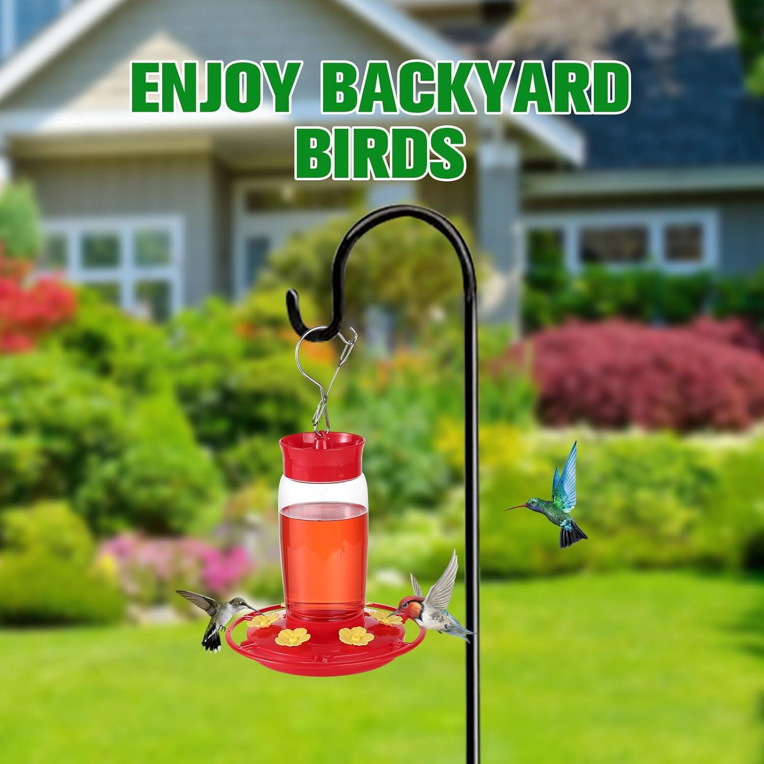 Alimentador de Colibrí Hpewi 0.64L Rojo a Prueba de Fugas