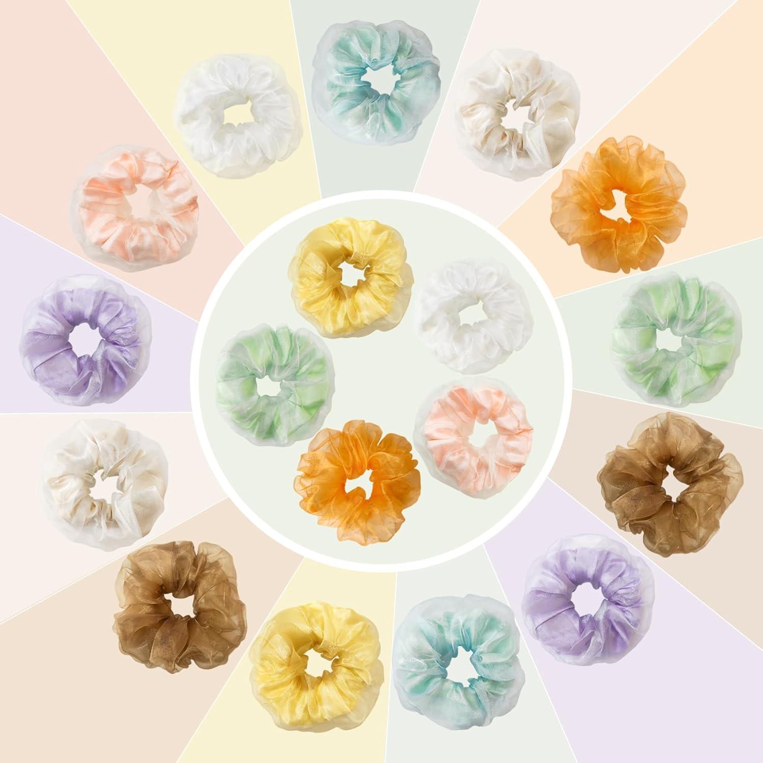 Scrunchies LED 18PCS Aosimin Brillan en la Oscuridad Multicolor