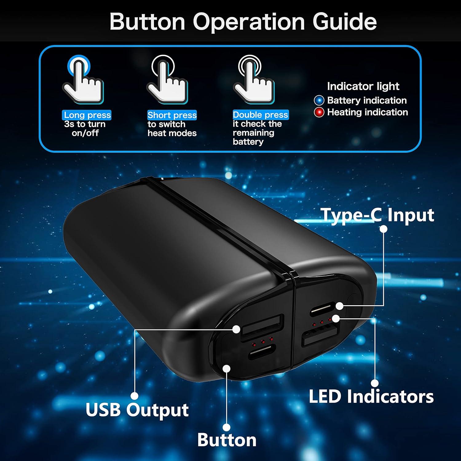 Calentadores de Manos Recargables INNOPAW OT-83 10000mAh 2 en 1