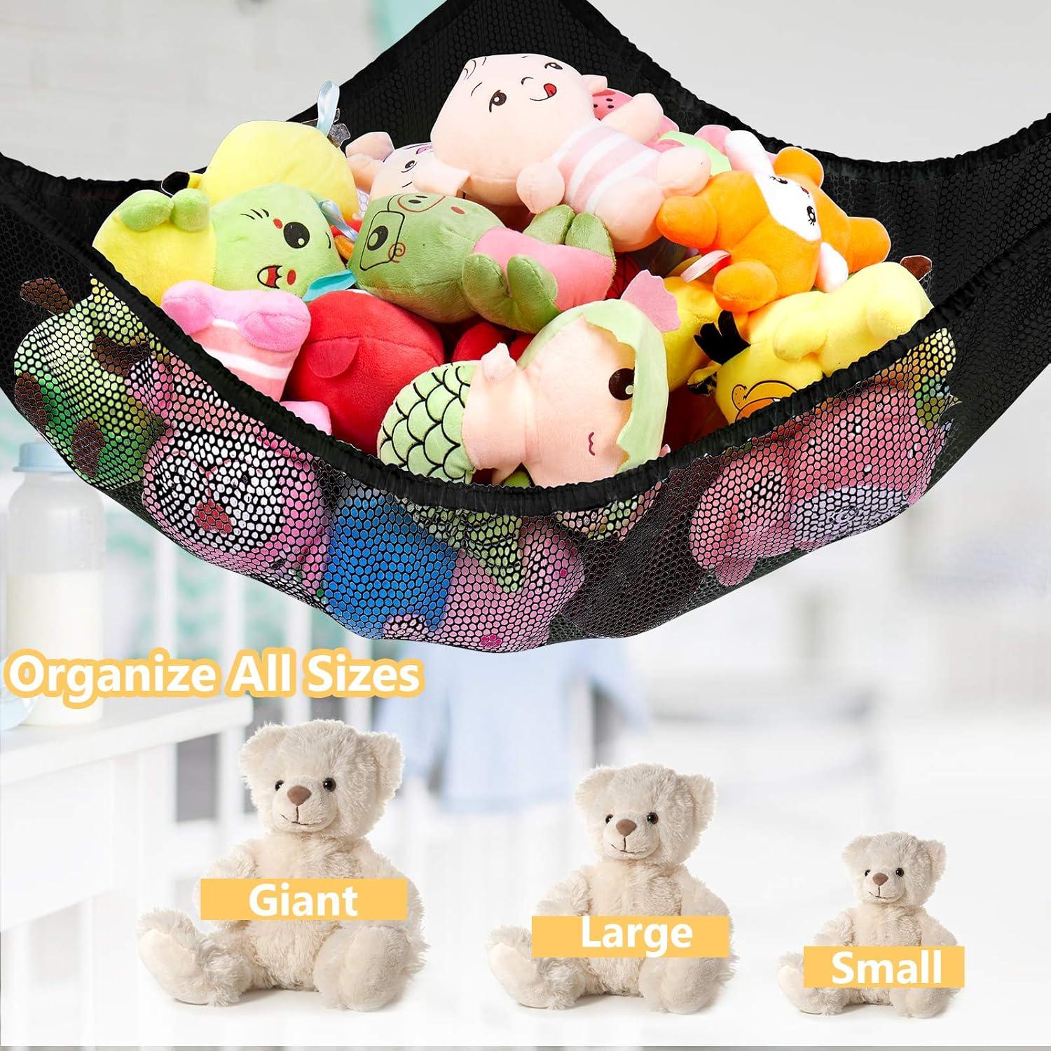 Hamaca Jumbo Organizador de Peluches KoHuiJoo 178 cm Negro