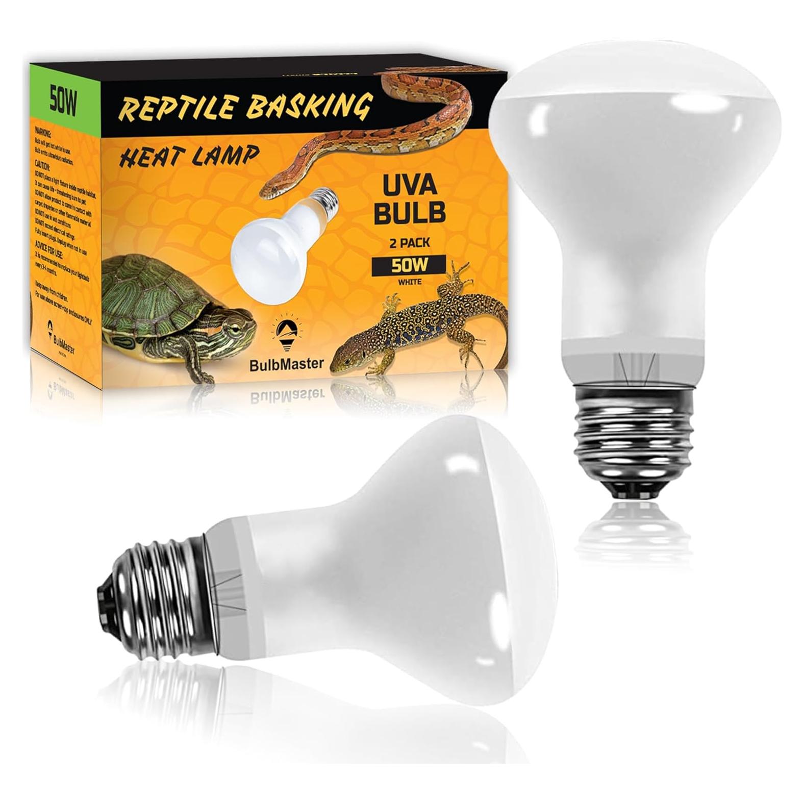 Bombillas de Calor UVA Bulbmaster 50W para Reptiles - Paquete de 2