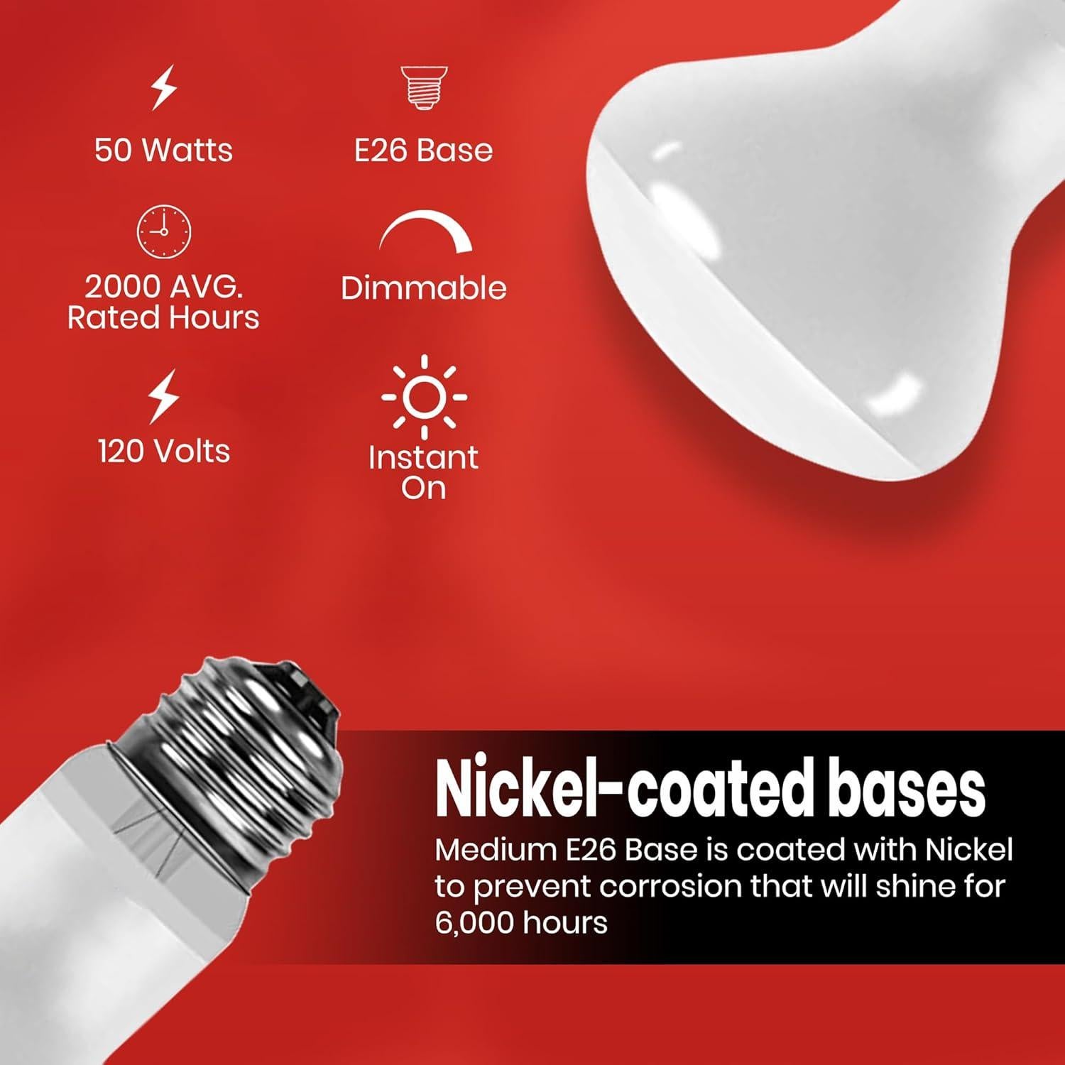 Bombillas de Calor UVA Bulbmaster 50W para Reptiles - Paquete de 2