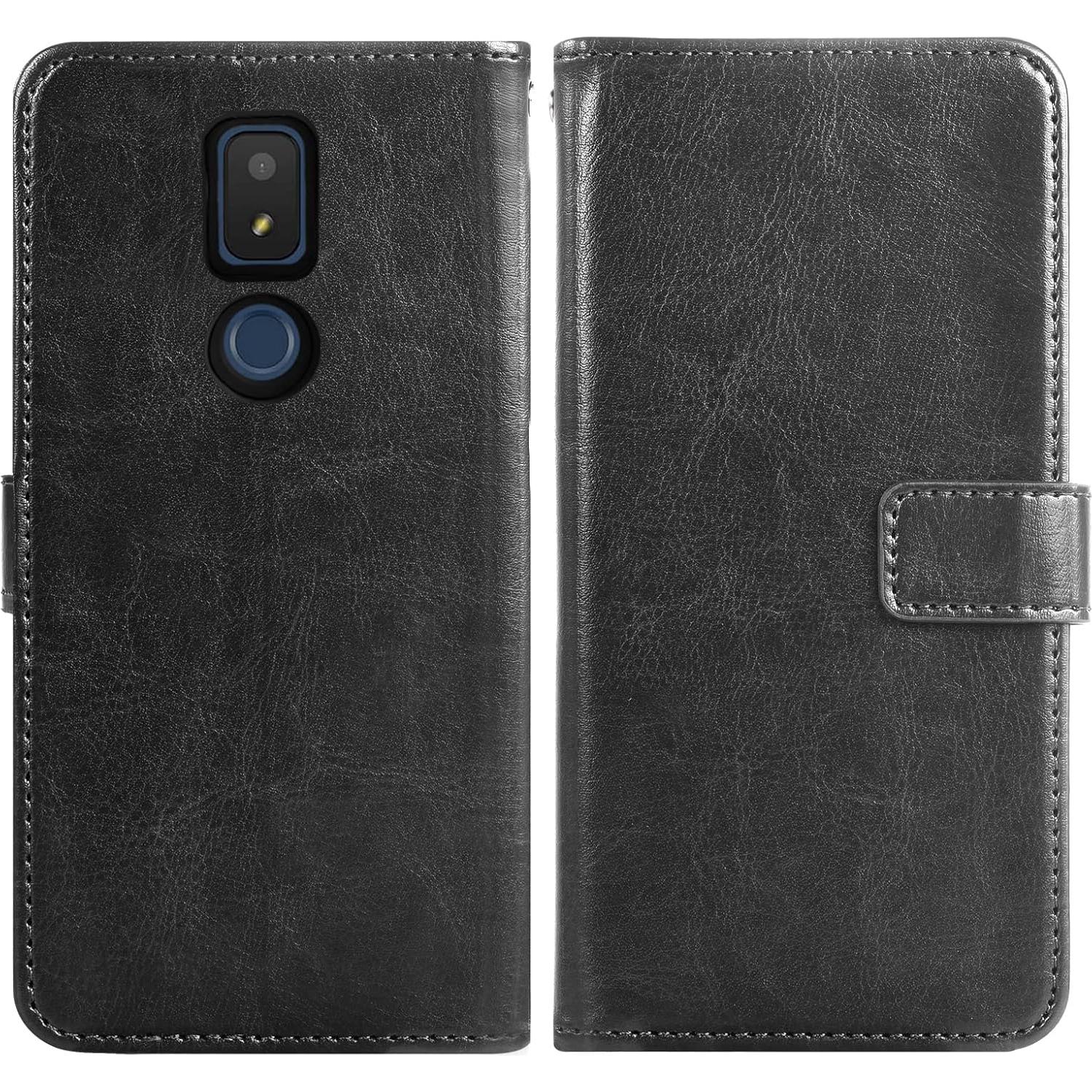Funda de Cartera Asuwish para Cricket Icon 3 - Negro