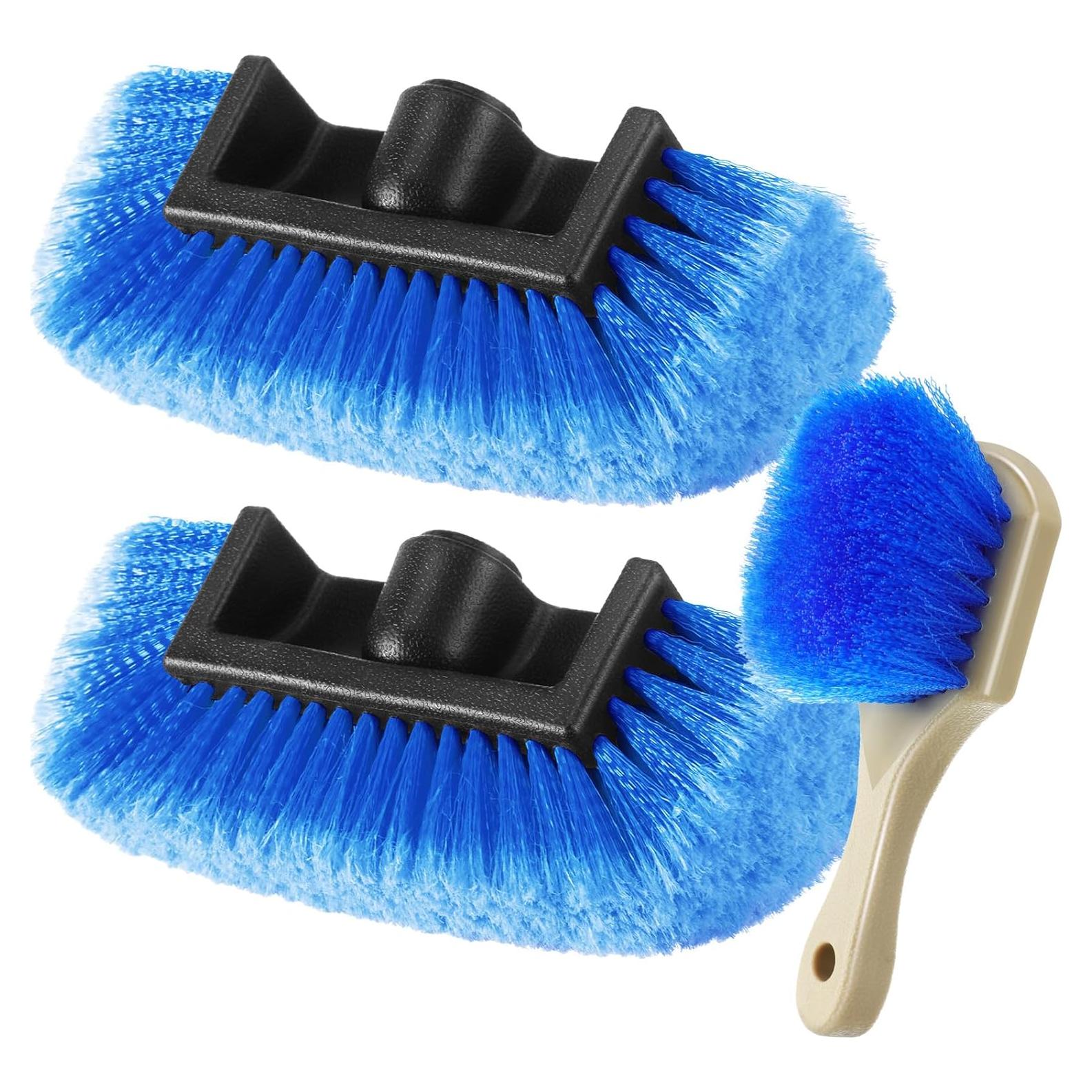 Kit de Cepillos de Limpieza de Autos Vesici - 2 Pcs Suaves y 1 Pcs Rígido