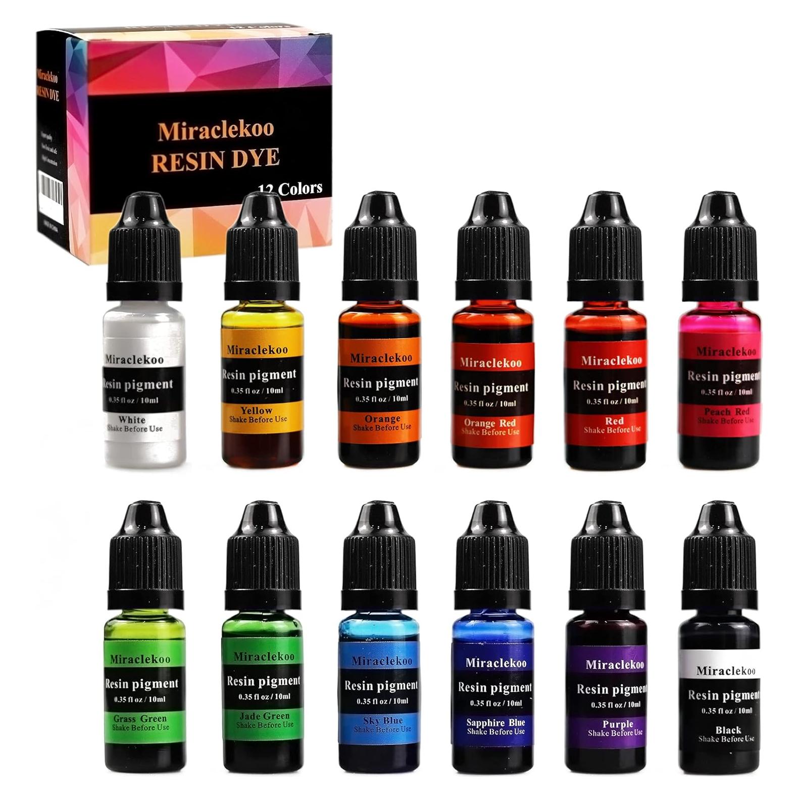 Tinte de Resina Epóxica Miraclekoo 12 Colores 10ml
