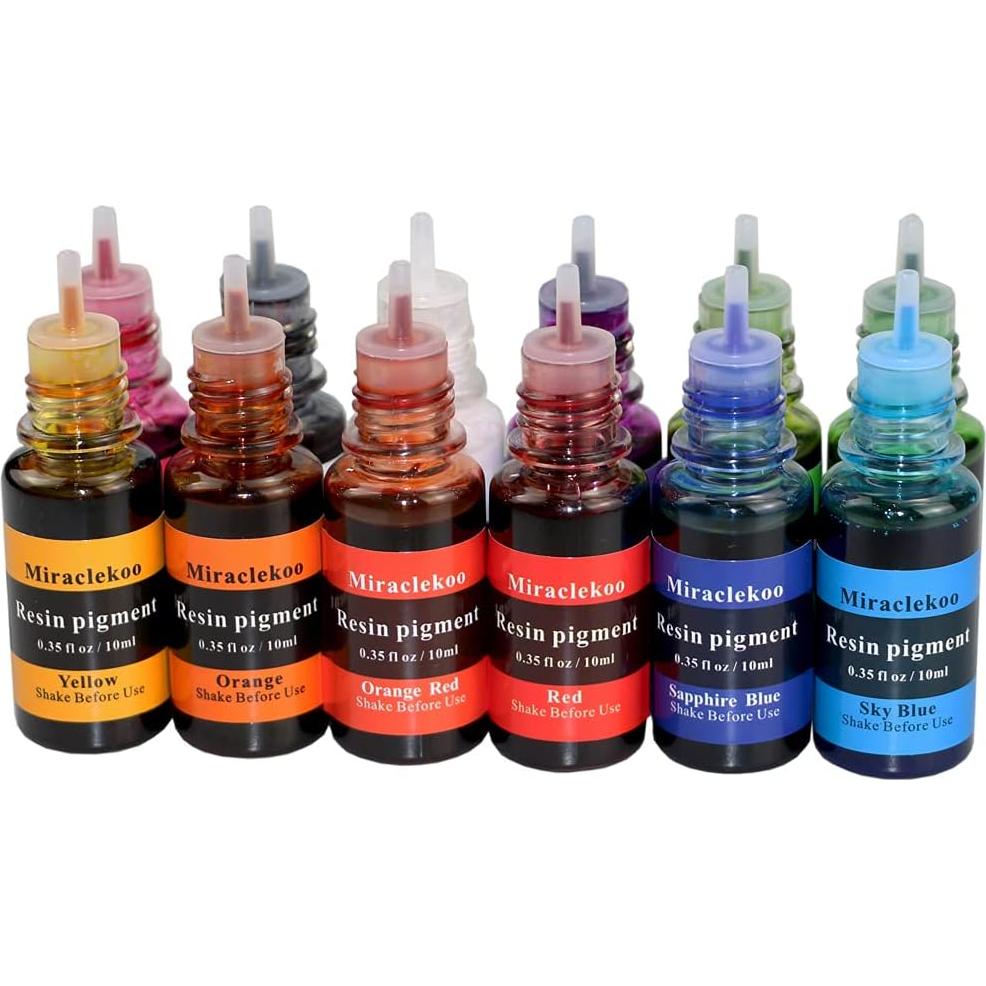 Tinte de Resina Epóxica Miraclekoo 12 Colores 10ml