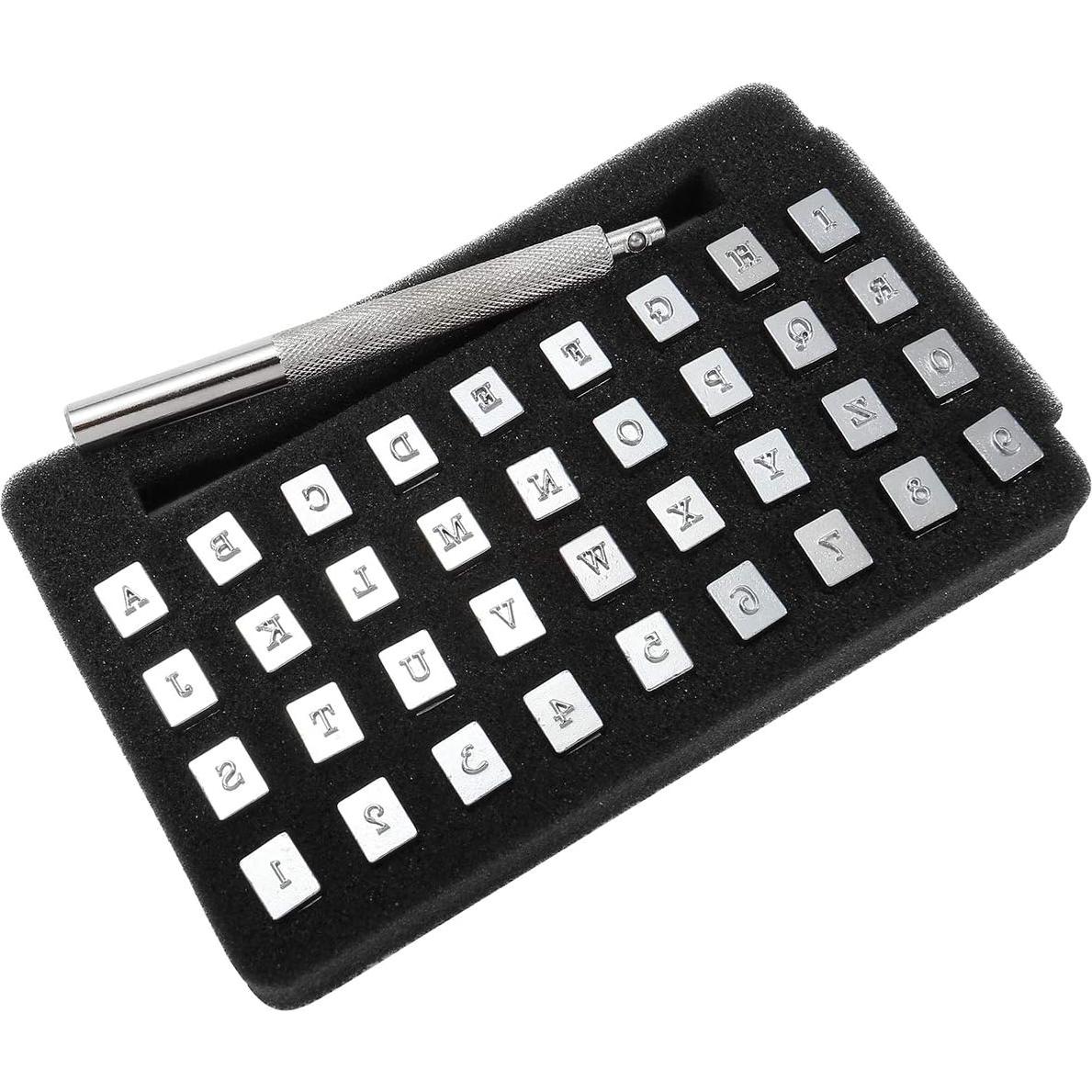 Juego de Sellos de Letras y Números Yoption 36 Pcs 3mm