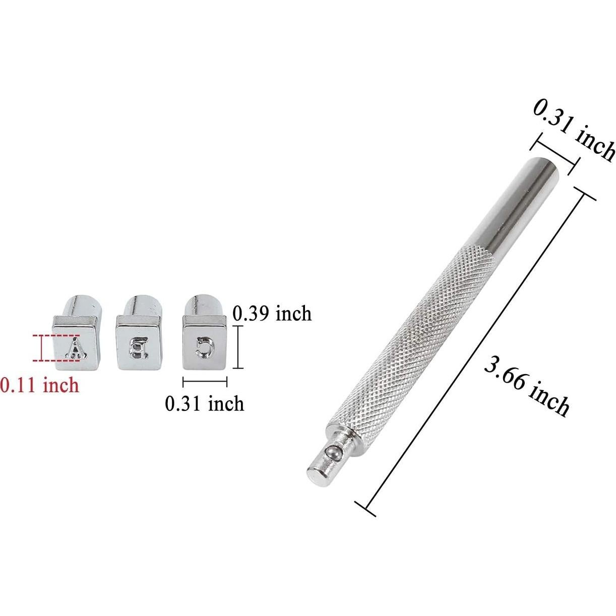 Juego de Sellos de Letras y Números Yoption 36 Pcs 3mm