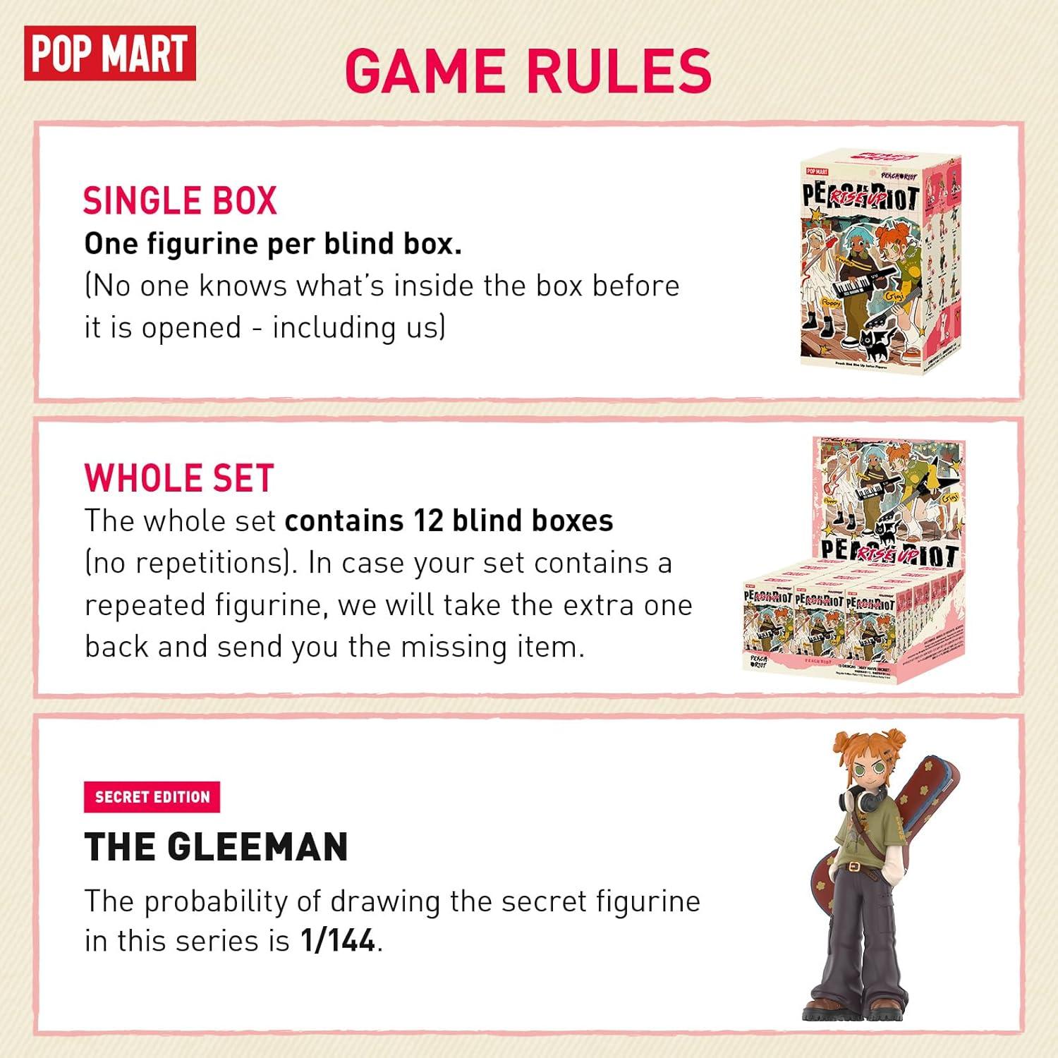 Figuras coleccionables POP MART Peach Riot Rise Up - 12 unidades