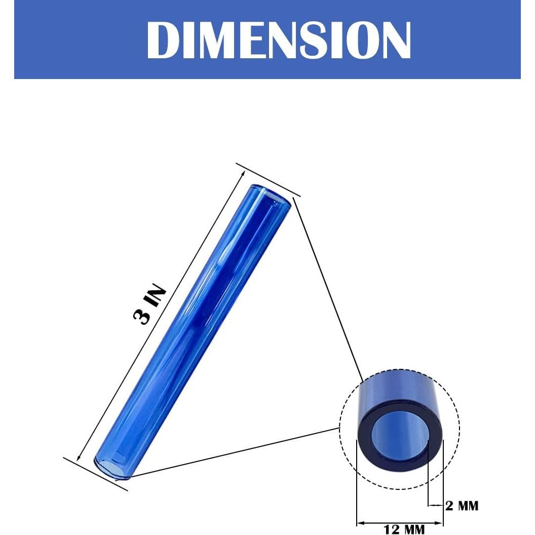 Tuberías de vidrio borosilicato PQAPGT 7.62 cm 10 piezas 12 mm
