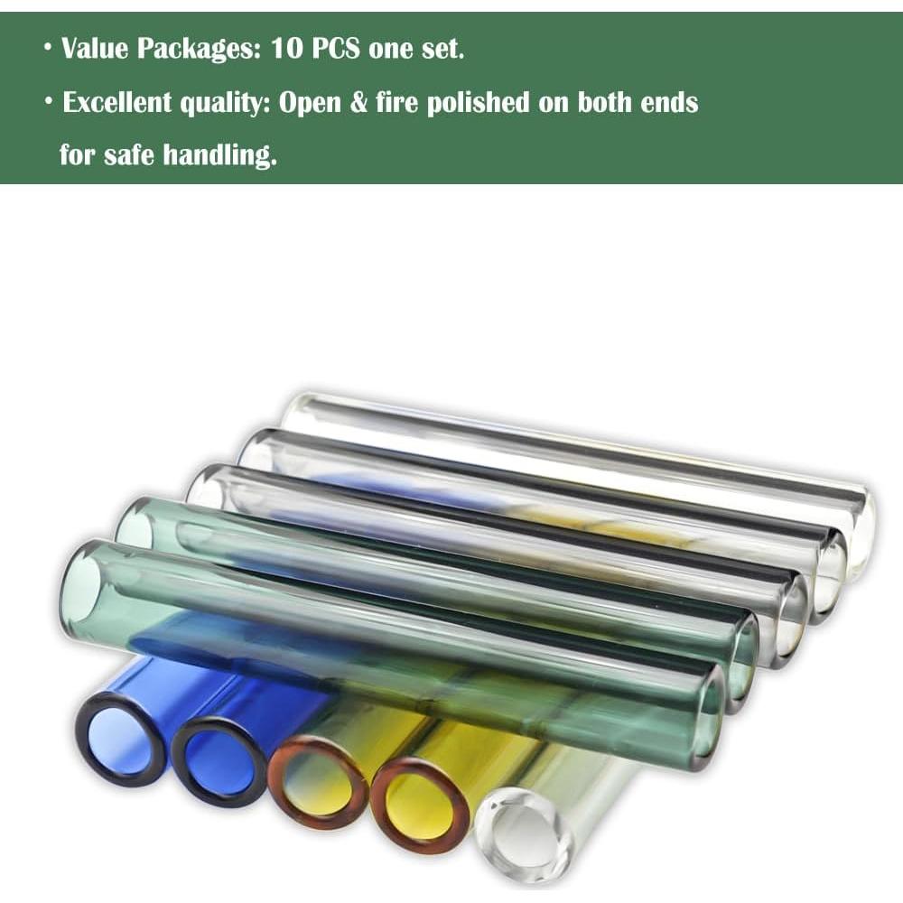 Tuberías de vidrio borosilicato PQAPGT 7.62 cm 10 piezas 12 mm