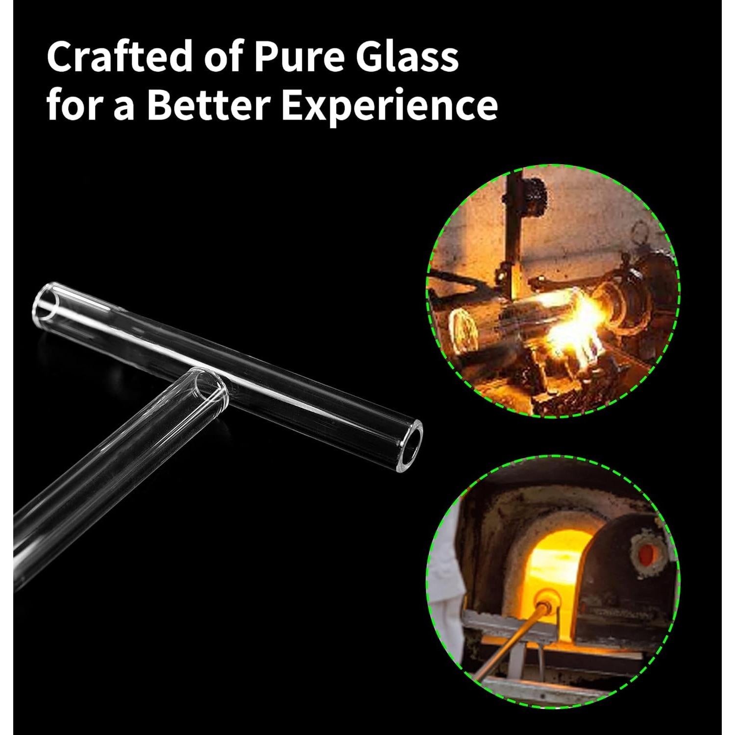 Tuberías de vidrio borosilicato PQAPGT 7.62 cm 10 piezas 12 mm