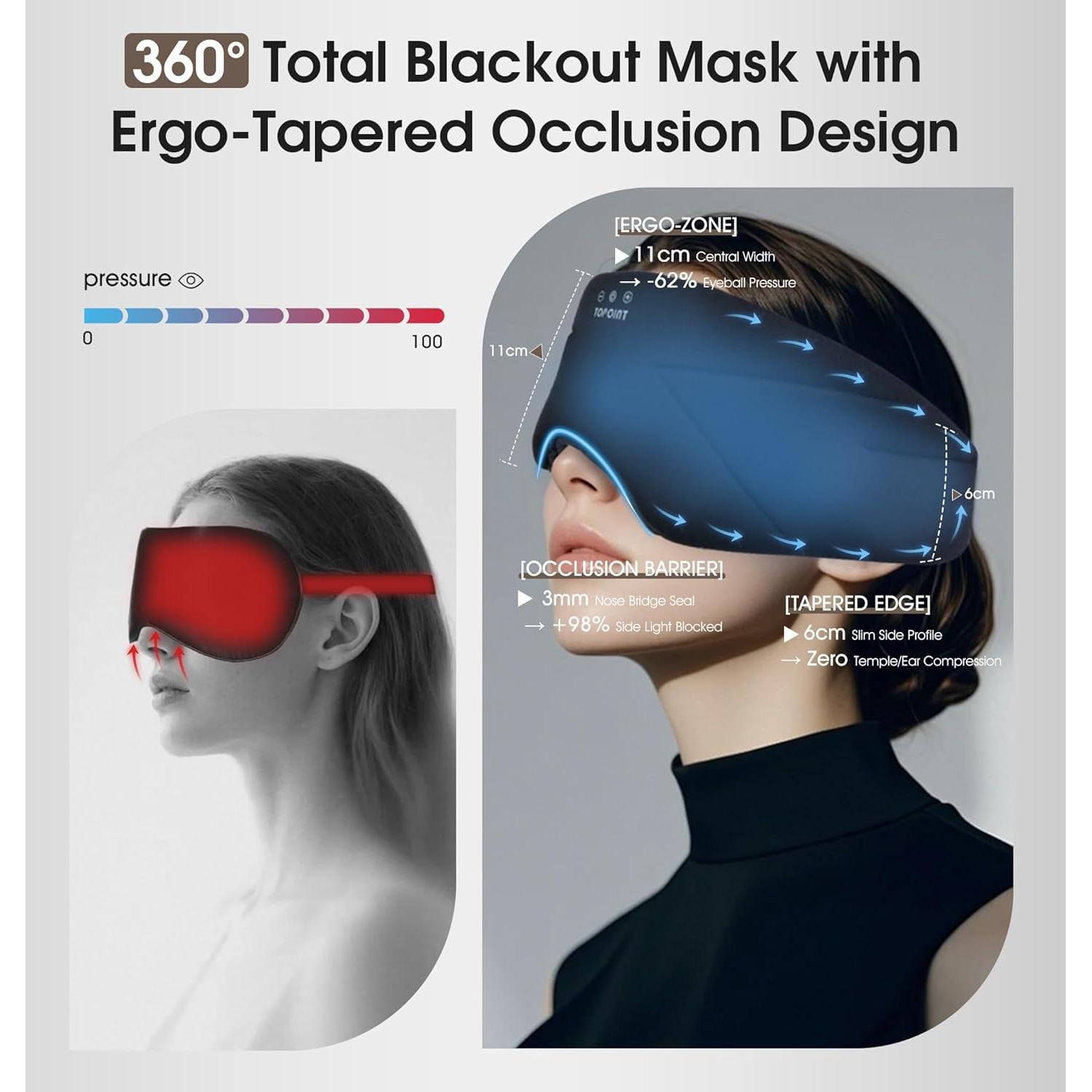 Máscara para dormir Bluetooth TOPOINT con auriculares HD